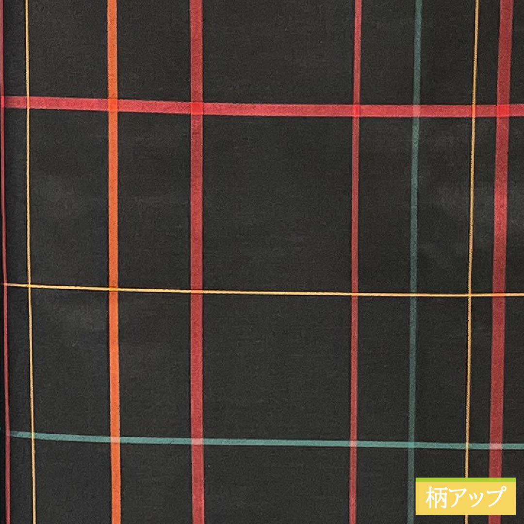 Tsumugi Silk B Rank Length 161cm Sleeve-to-sleeve 64.5cm Oshima Tsumugi Plaid Awasé Black 1116004924410