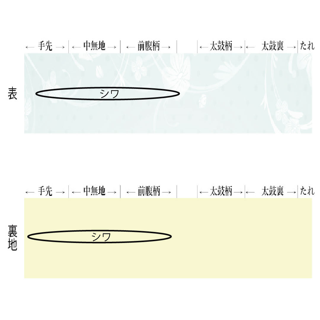 (京袋帯)名古屋帯 ポリエステル Aランク 枇杷茶色(びわちゃいろ) 京袋帯 桜 帯丈370cm 六通 カジュアル 黄系 1124011053323 開き仕立て