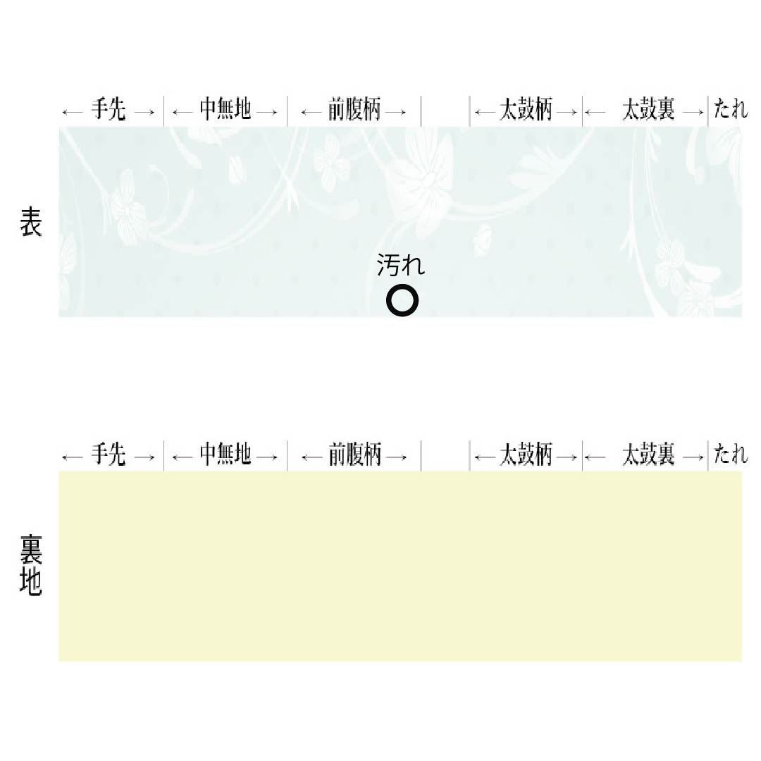 【未仕立】半幅帯 木綿 Aランク 麻の葉 帯丈346cm 白系 1125001653311