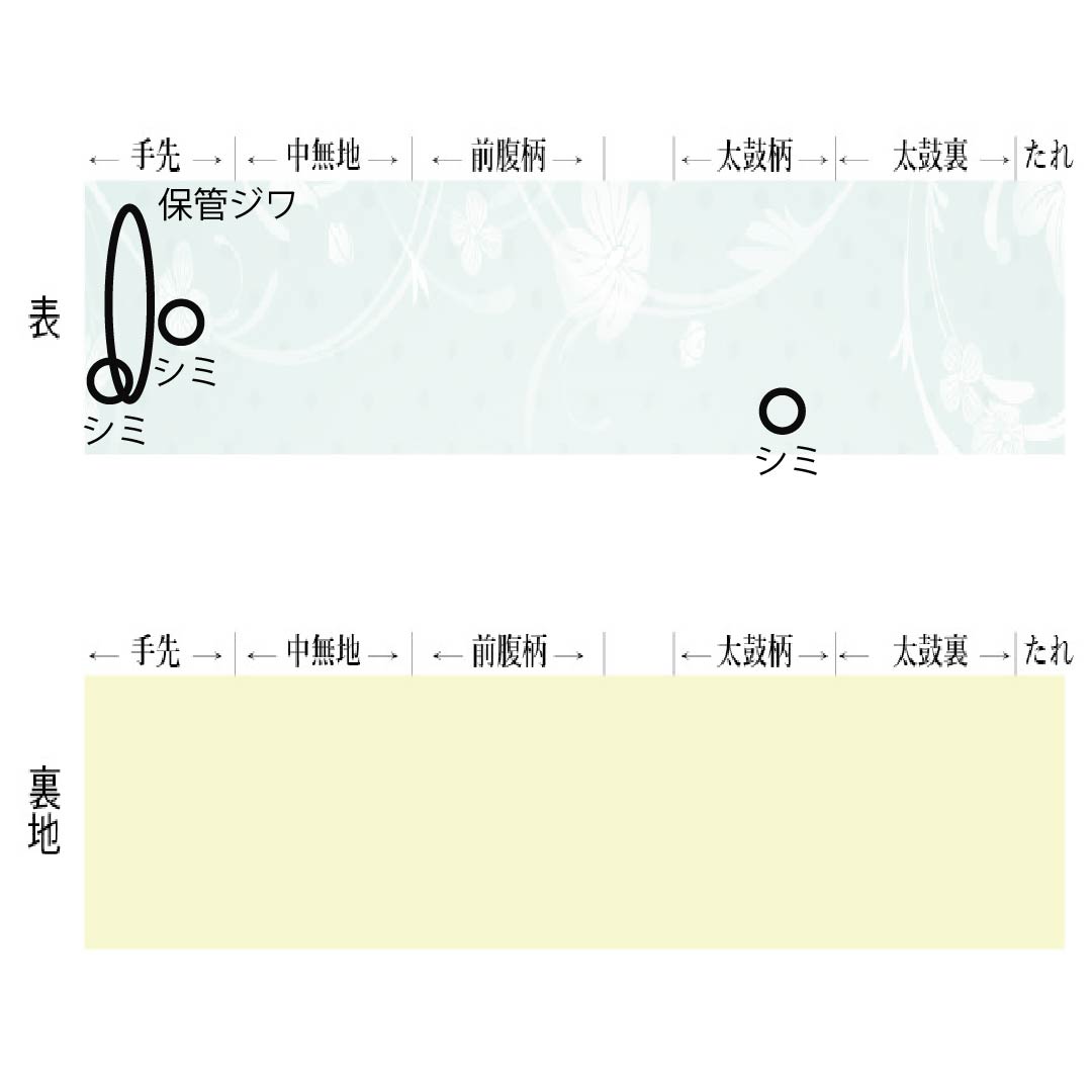 Nagoya obi, natural color (kinariiro), Ryukyu Bingata, Kanze Ryusui, Iris, obi length 345cm, pure silk, A rank, full length, casual, cream color, 1124007903315, Nagoya style
