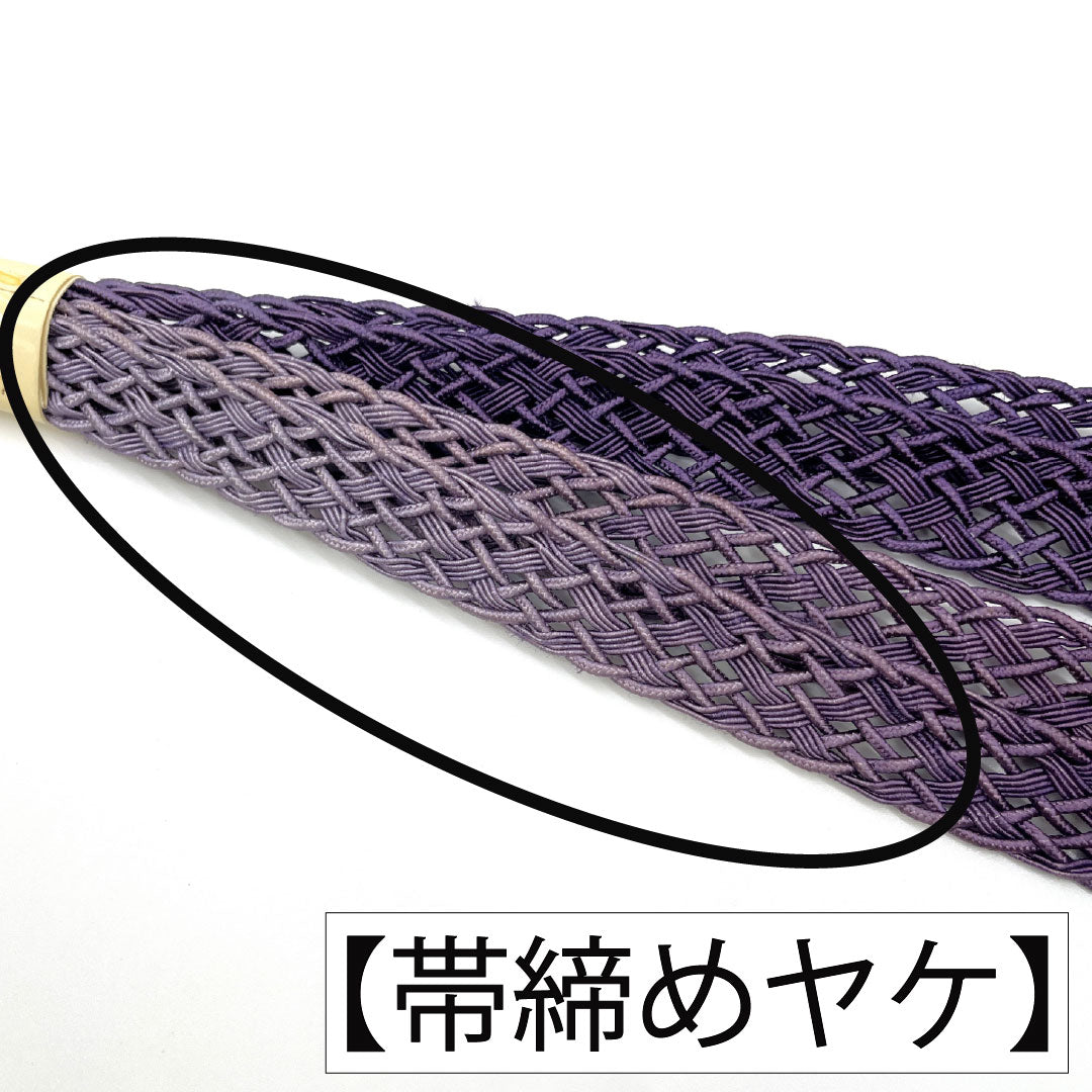 (新古品) 帯締め・帯揚げセット 正絹 Bランク 茄子納戸色(なすなんどいろ) 薄藤色(うすふじいろ) 夏用 トンボ 長さ約164cm 幅約1.4cm カジュアル 紫系 1141000594320