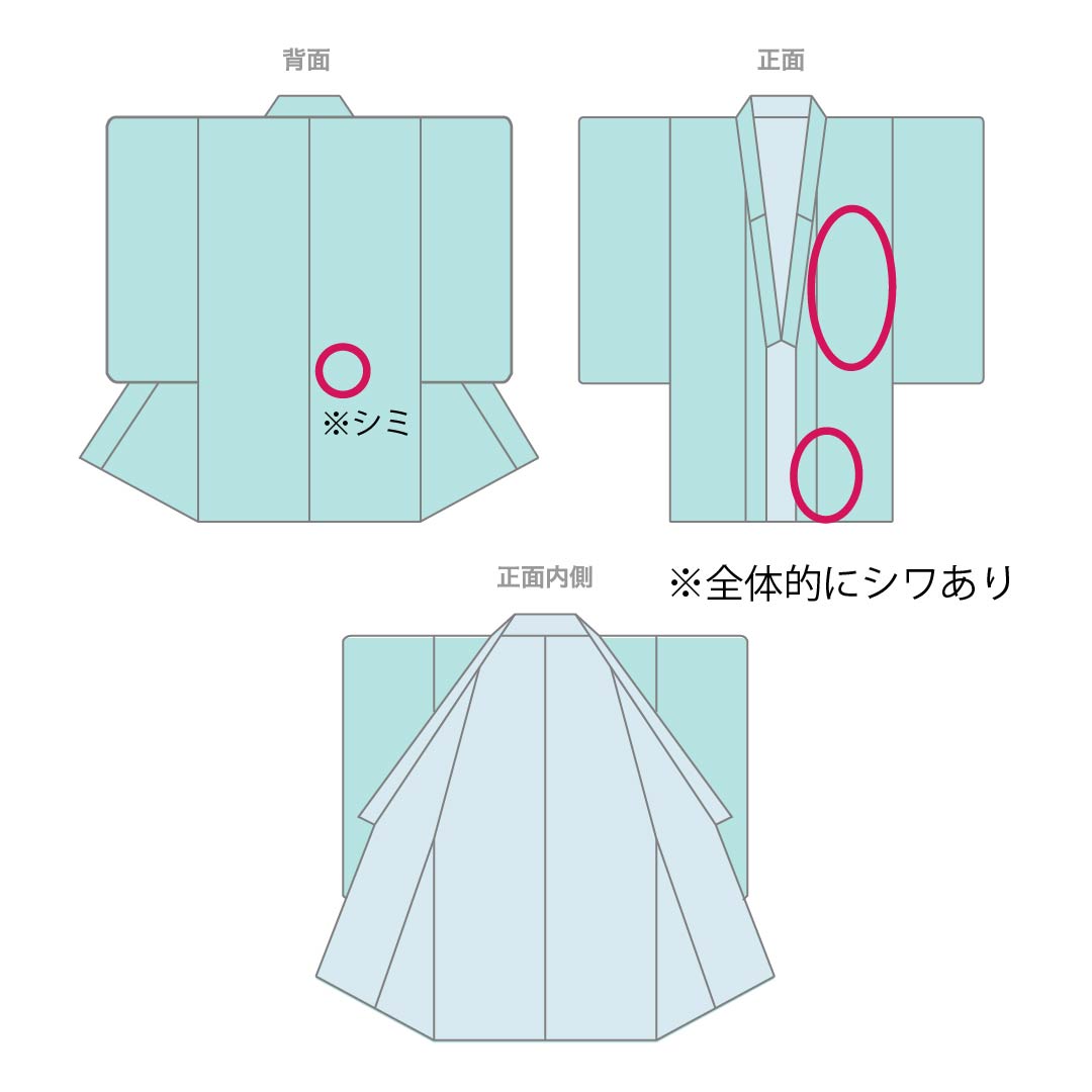 Cotton Yukata, Length 166cm, Sleeve Length 64cm, A Rank, Single Layer, Light Blue, Grape and Ivy Pattern, Product Number: 1118006503524