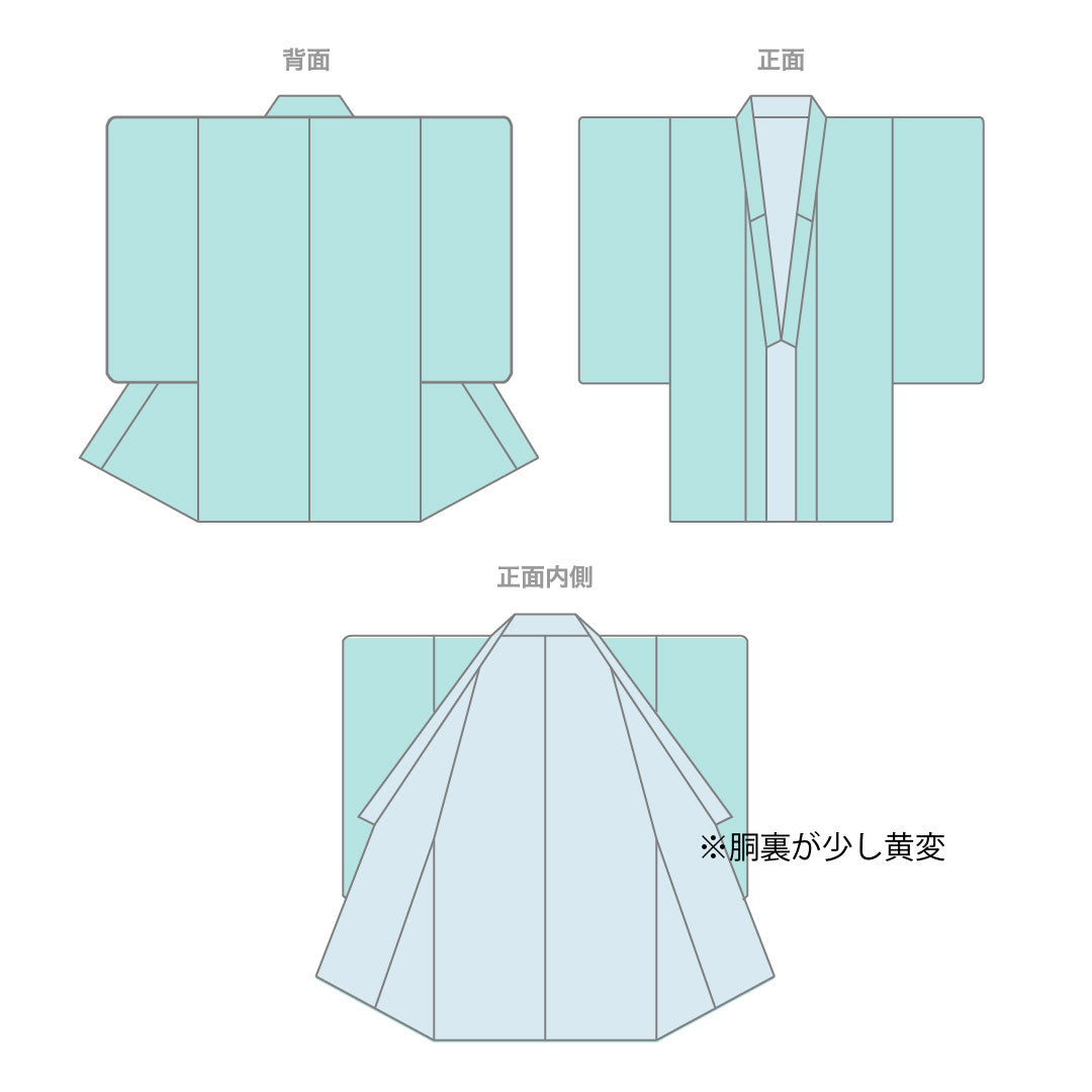 Komon Length 164.5cm Sleeve length 68cm Lined Light yellow Stencil dyeing Mt. Fuji Chayatsuji Pure silk S rank Cream 1115002402415
