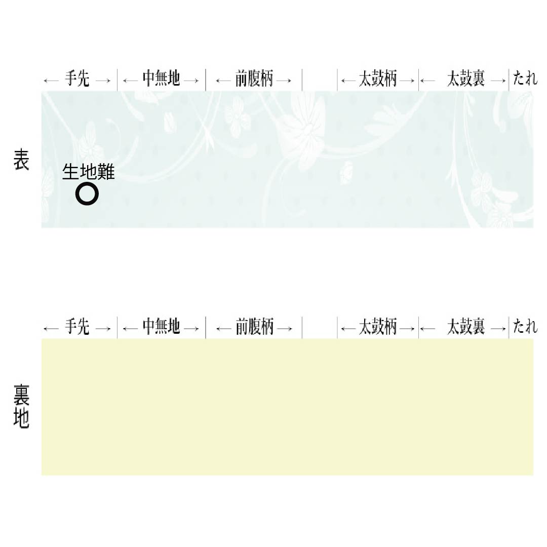 Fukuro Obi (Sash), Pure Silk, Grade A, Striped, 440cm Long, Full Length, Casual, Gradient Pattern, 1123015403399