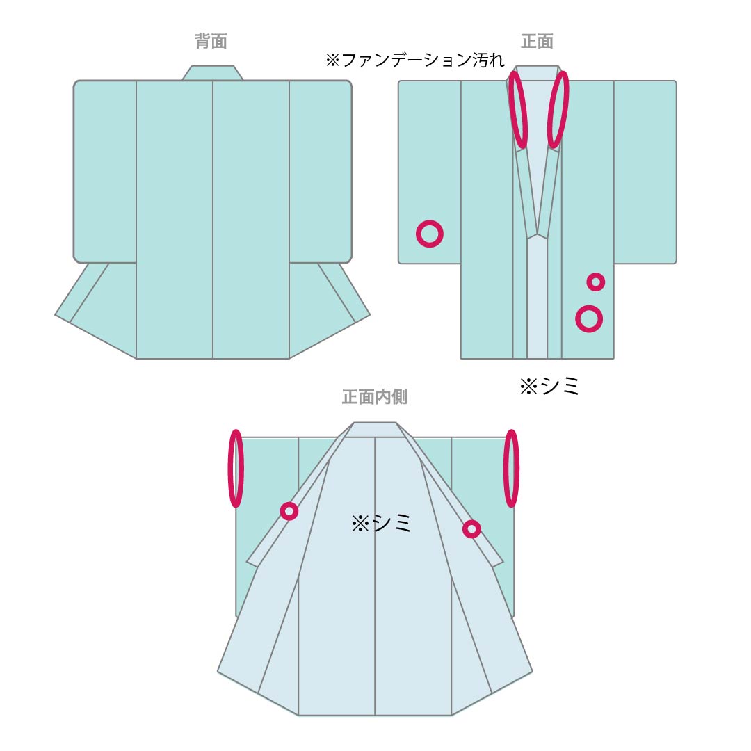 夏物 ポリエステル 小紋 身丈160cm 裄丈65cm 霞色(かすみいろ) 撫子 波 洗える着物 絽 Bランク グラデーション系 1132002454499