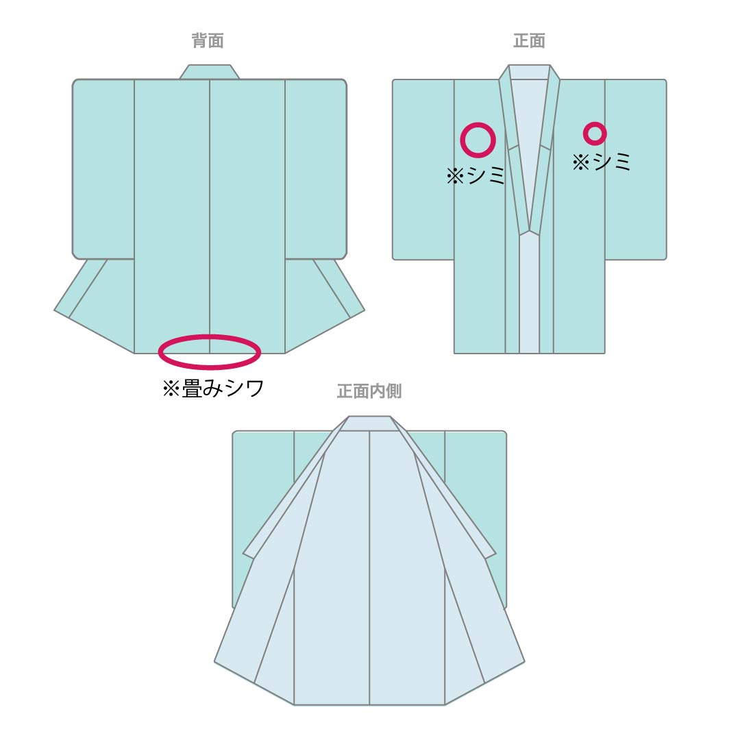 夏物 正絹 色無地 Aランク 身丈154.5cm 裄丈63cm 灰紫色(はいむらさきいろ) 丸に中陰剣花菱 一つ紋 絽 紫系 1132003713220
