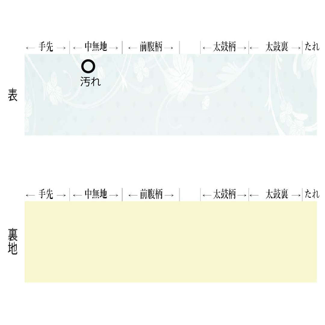 袋帯 正絹 銀色(ぎんいろ) 作家物 春蘭 風景模様 帯丈470cm Aランク ポイント柄 カジュアル 銀系 1123012553422