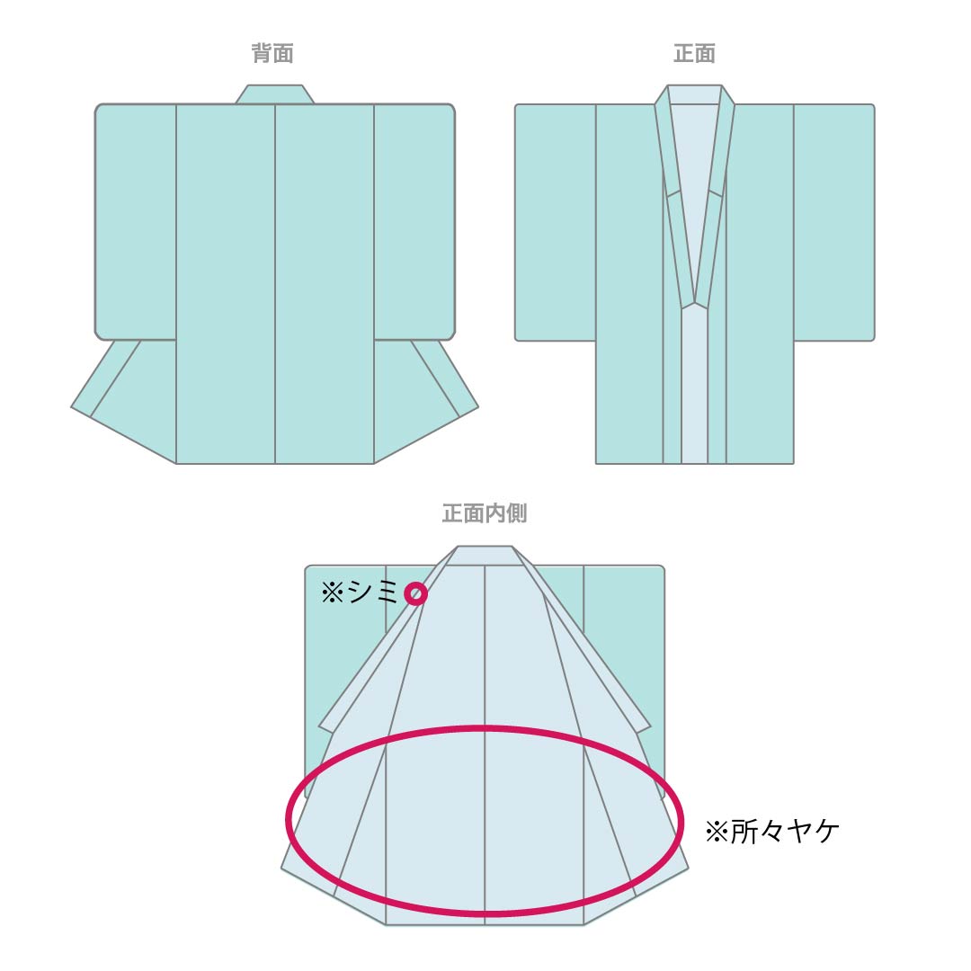 Pure silk tsumugi (pongee) with a horizontal stripe and abstract pattern, length 160.5cm, sleeve length 64cm, iron-colored, Ojiya tsumugi, grade A, lined, green, product number 1116003843419