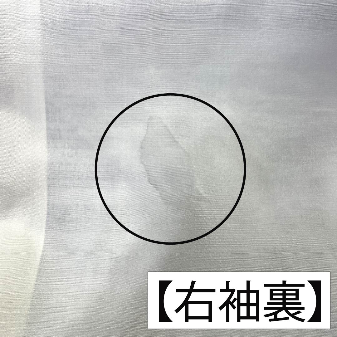 紬 正絹 Sランク 身丈165.5cm 裄丈67.5cm 魚肚白色(ぎょとはくいろ) 結城紬 真綿 100亀甲 袷 グレー系 1116004672522