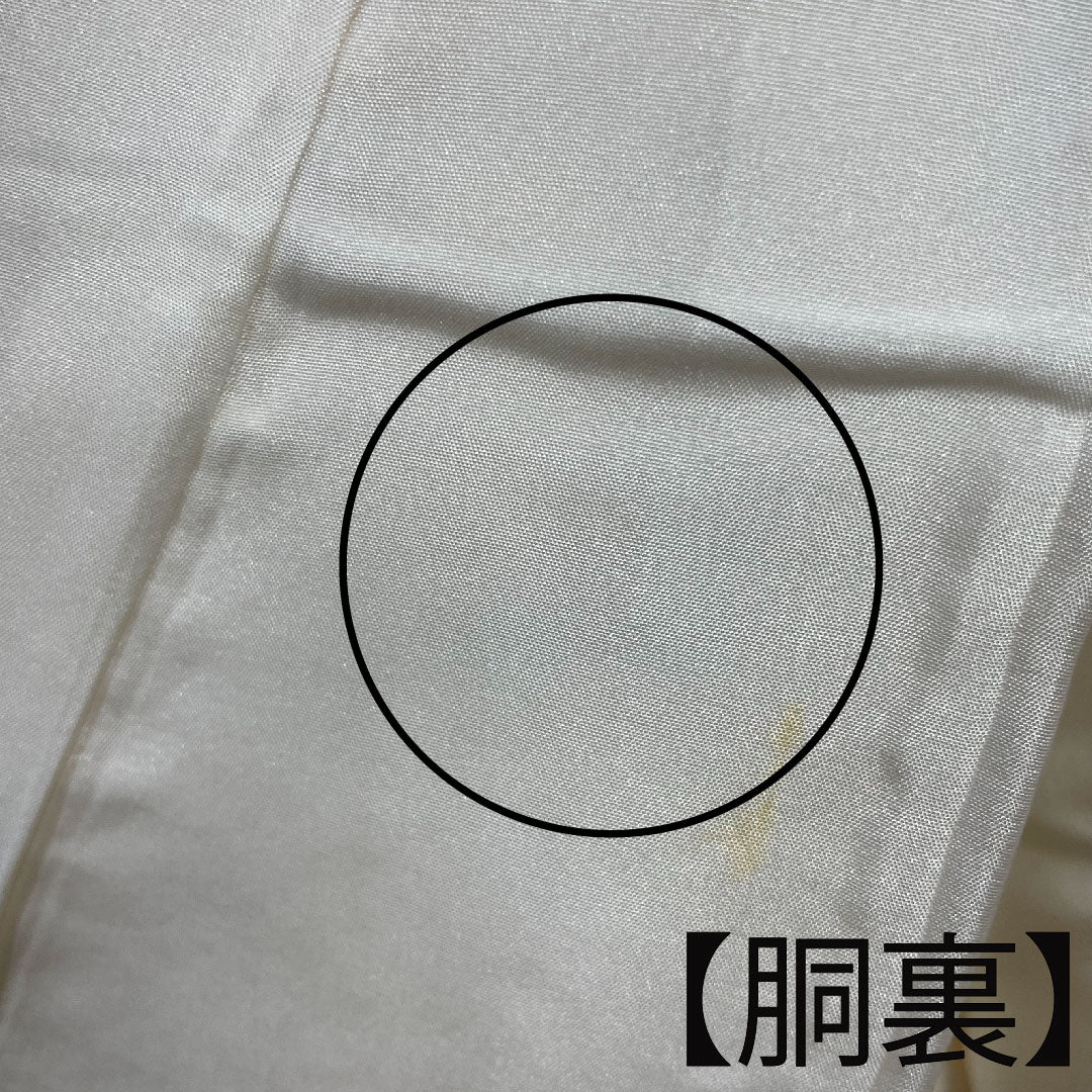 訪問着 袷 身丈158.5cm 裄丈62cm 鳥の子色 松竹梅 茶屋辻模様 正絹 Sランク クリーム系 1112001592315
