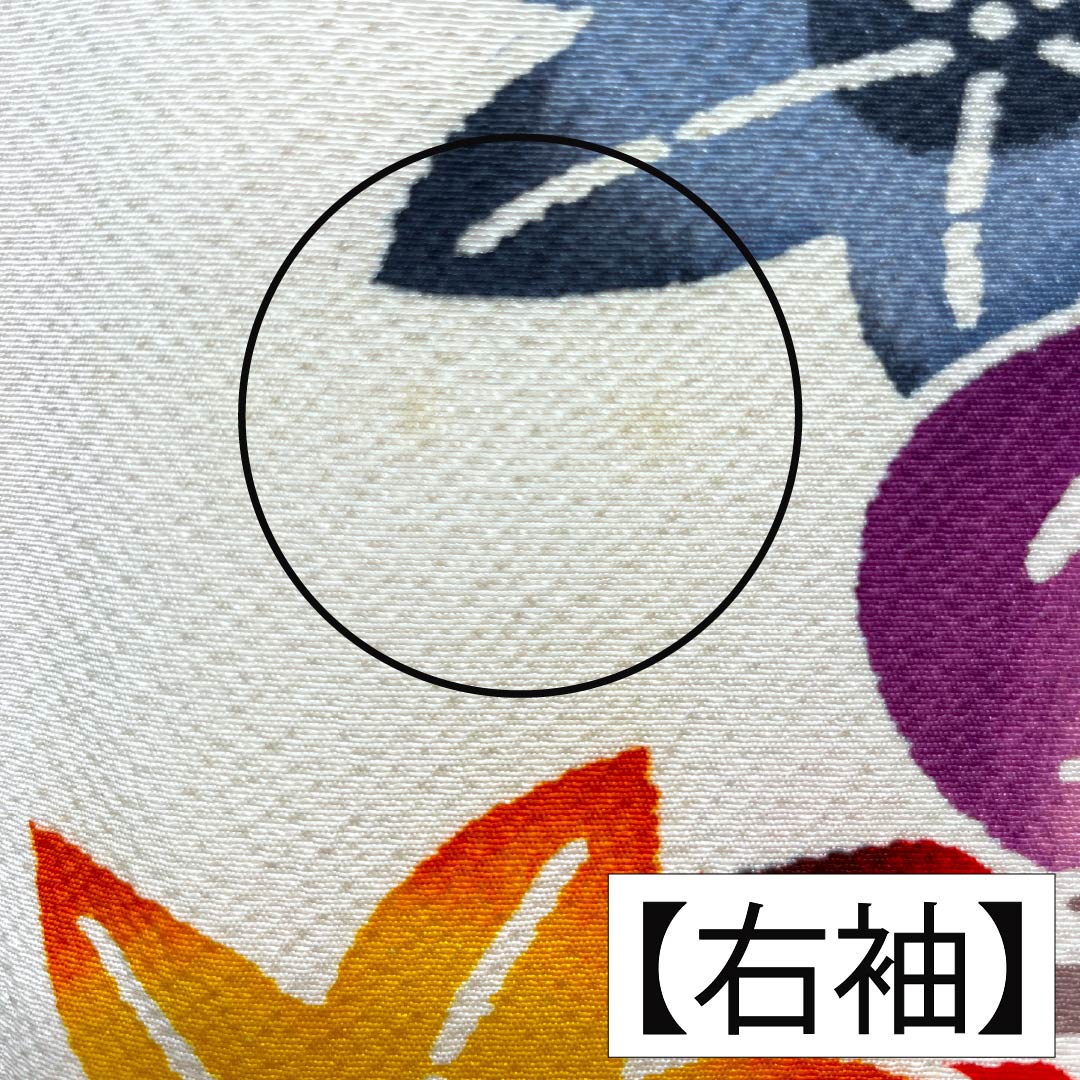 Furisode Pure Silk A Rank Length 161.5cm Sleeve-to-sleeve 65.5cm Lined Milky White Kyo Yuzen Auspicious Patterns With basting stitches White 1113002913411
