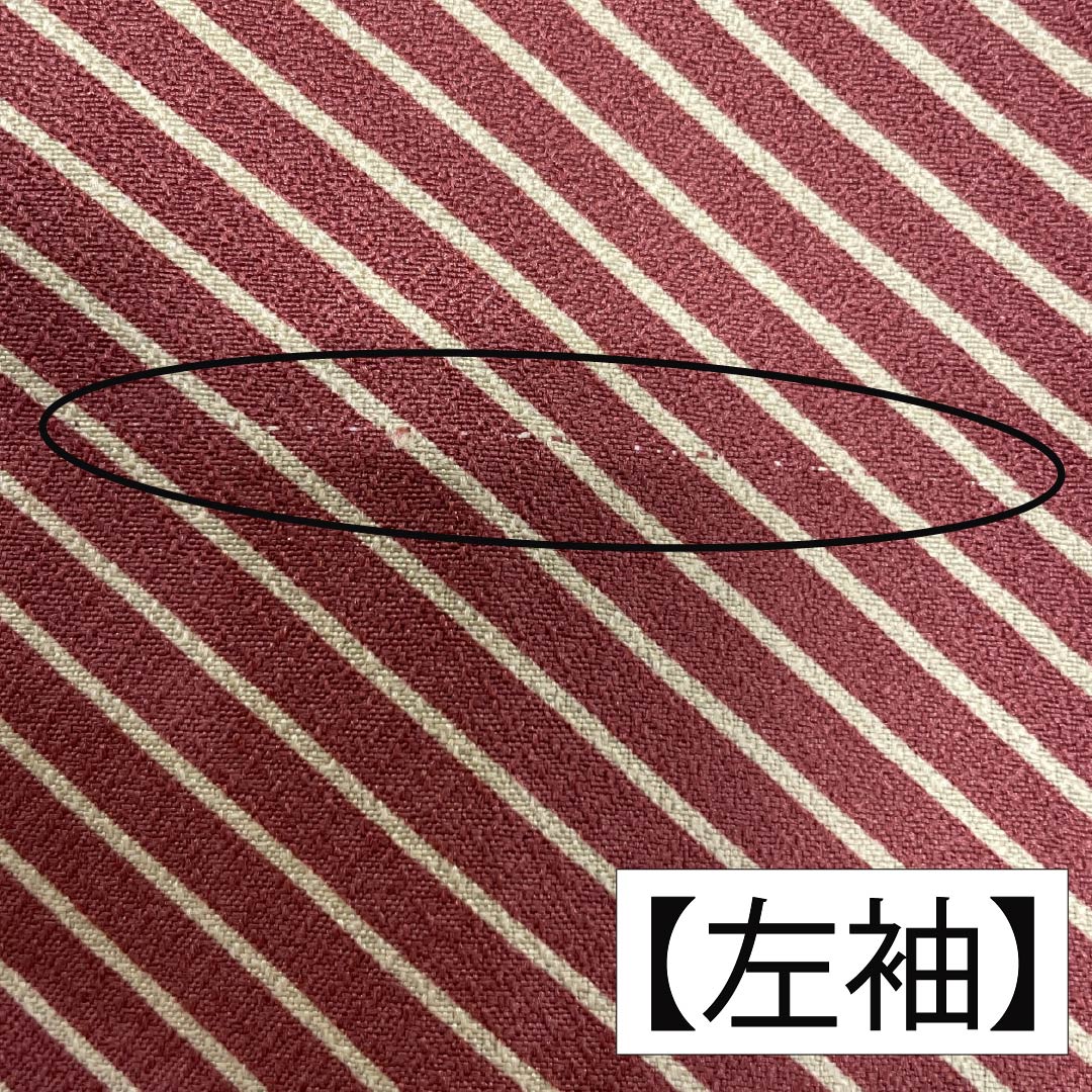 小紋 ポリエステル 身丈166.5cm 裄丈67.5cm 袷 魚子黄色(ぎょしこういろ) 抽象模様 洗える着物 Sランク 黄系 1115006212523