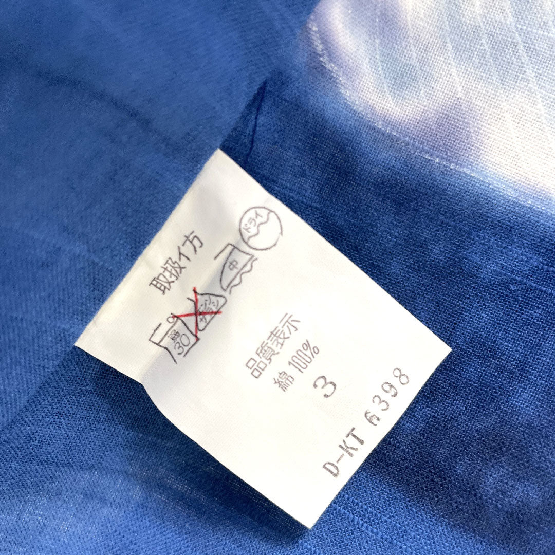 Yukata Cotton Length 167cm Sleeve length 66cm S rank Single layer Blue Indigo Leaf pattern 1118005202517