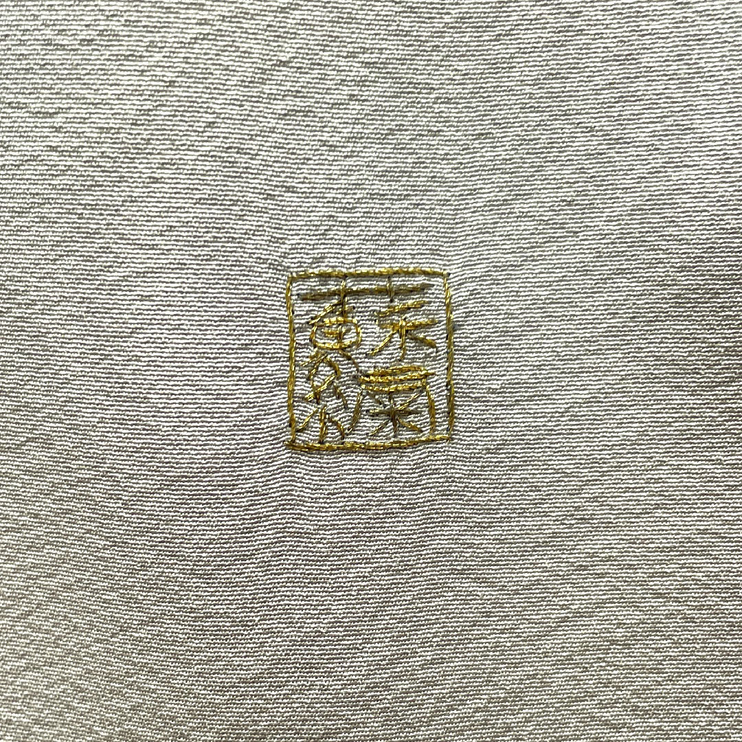 Homongi Pure silk Sleeve length 161.5cm Sleeve length 65cm Silver gray Suzhou embroidery Shantou embroidery Artist's work S rank Gray 1112003342422