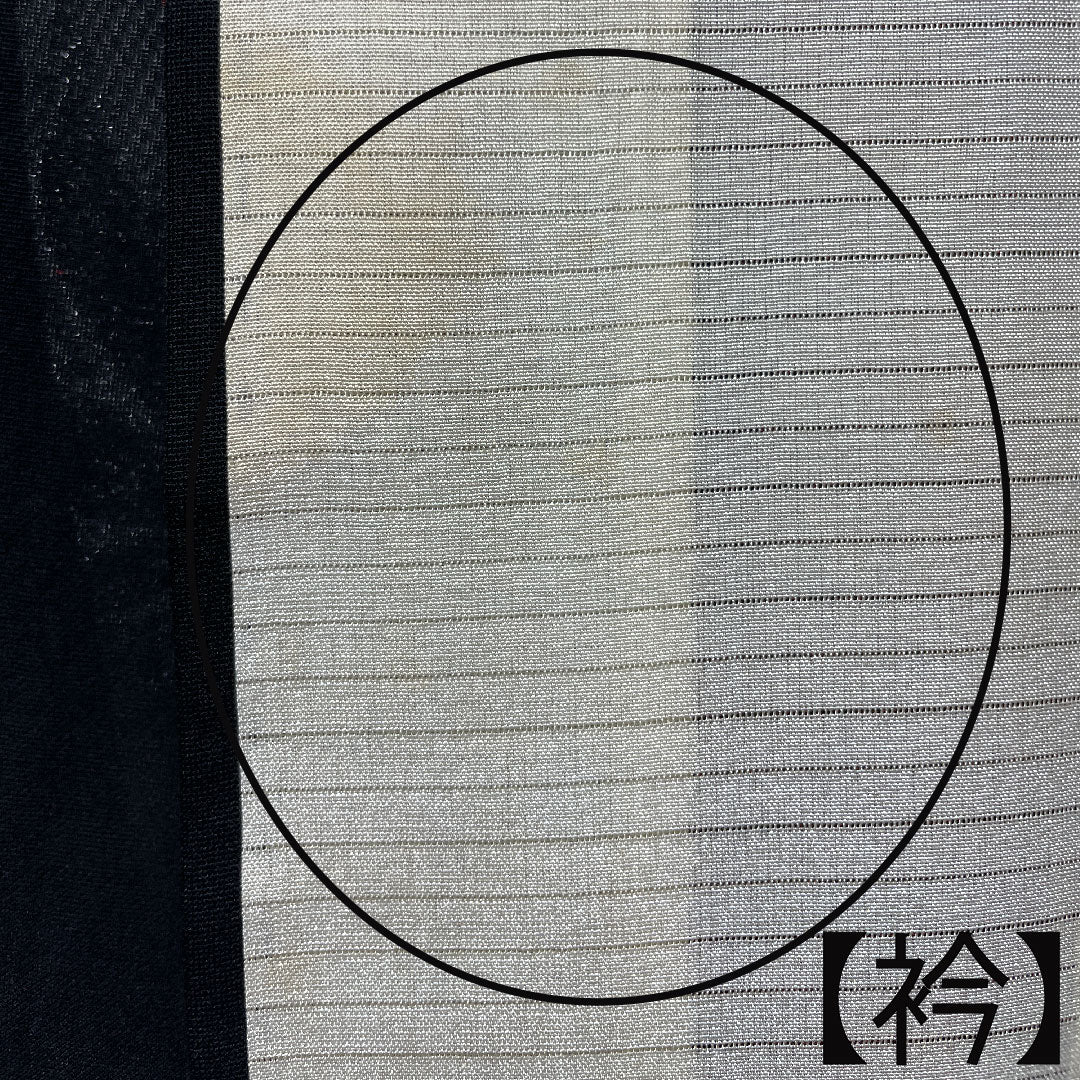 夏物 正絹 小紋 身丈156.5cm 裄丈62cm 抽象模様 紗 Aランク 黒系 1132001083310
