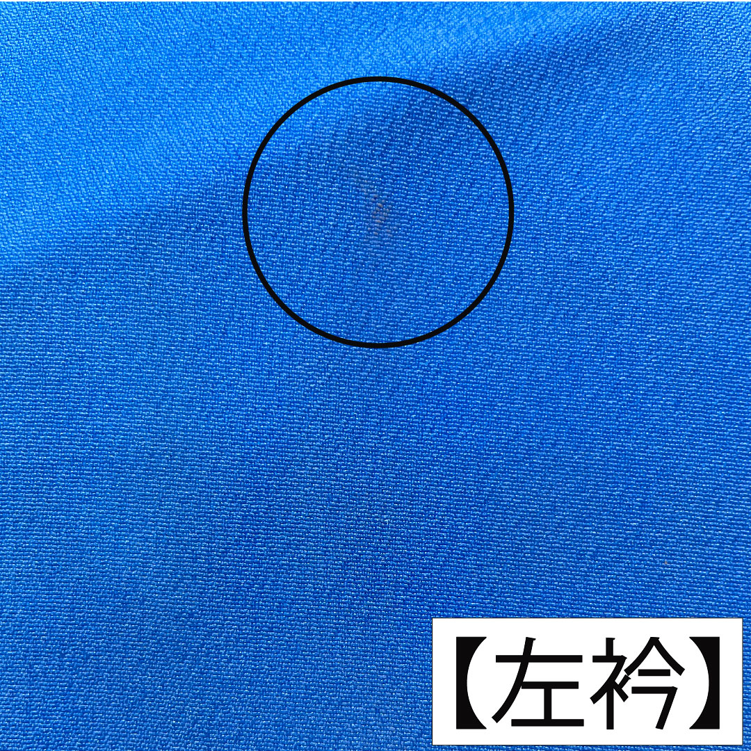 Homongi (formal kimono) made of polyester with a waistband, length 163.5cm, sleeve length 67.5cm, Tenshoku, washable kimono, Yoshihara Tsunagi, dance costume, tsukesage, S rank, blue, 1112004262417