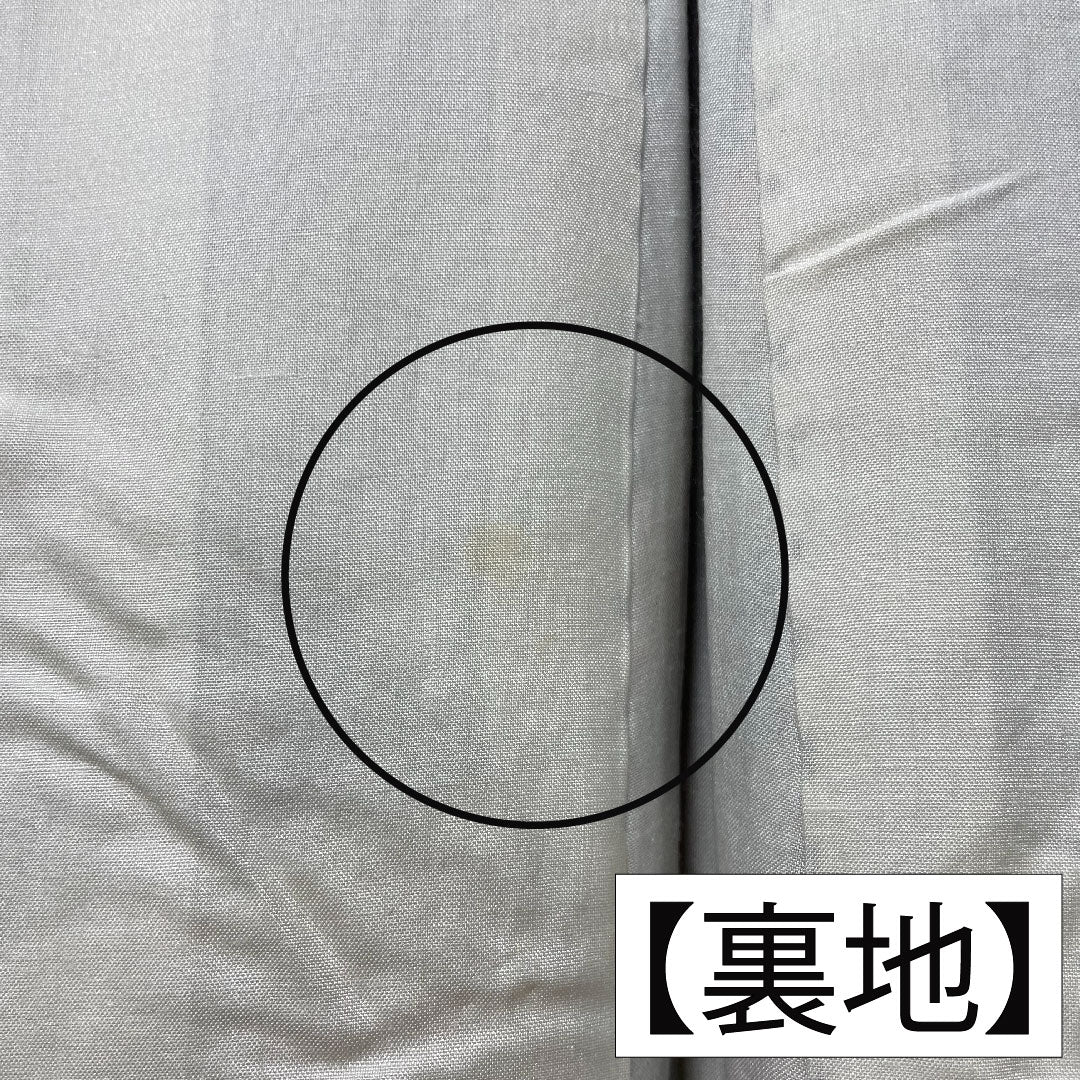 小紋 正絹 身丈152cm 裄丈63.5cm 袷 型染 吉祥文様 Sランク 黒系 1115004132210