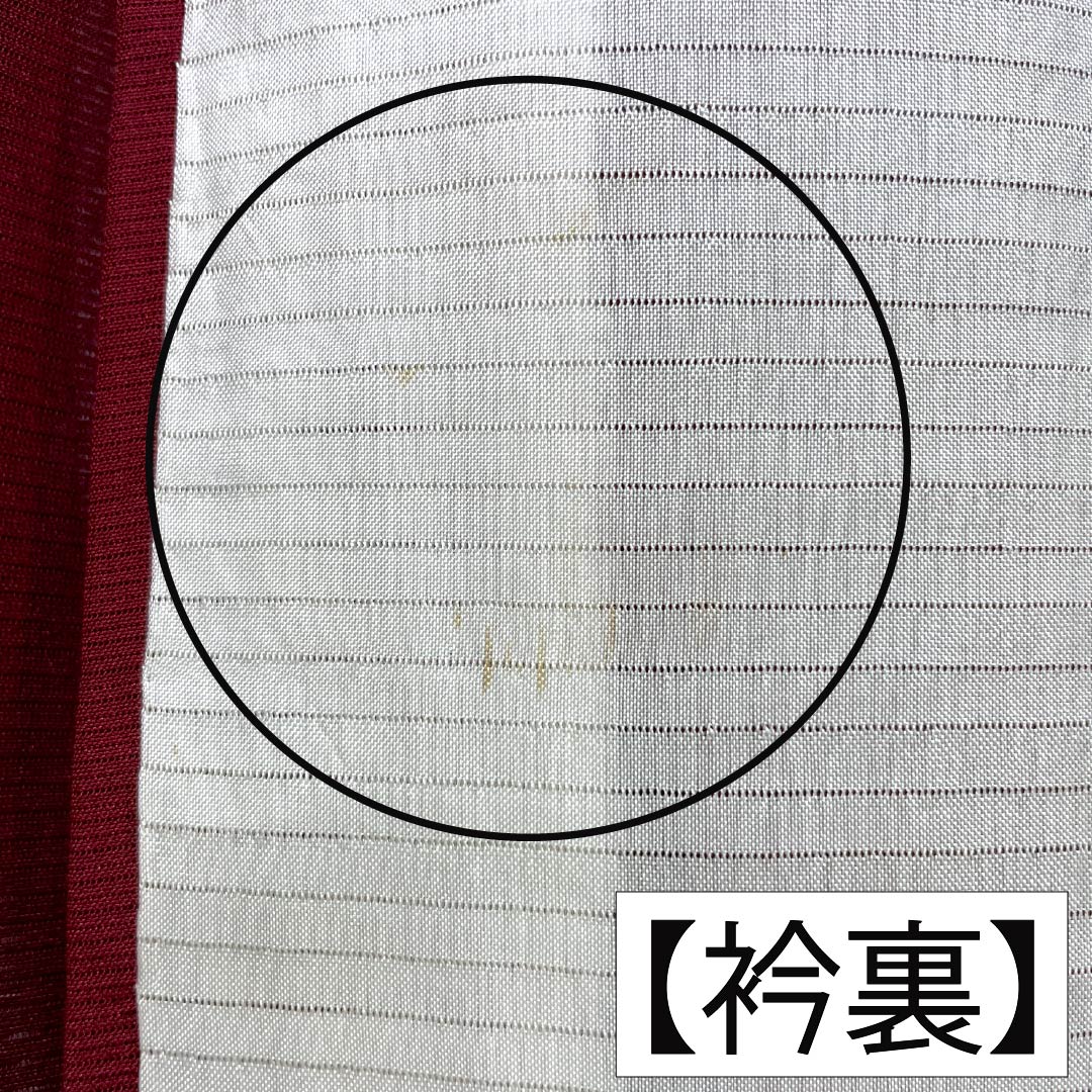 夏物 正絹 色無地 Aランク 身丈158.5cm 裄丈63.5cm 海老色(えびいろ) 素無地 絽 赤系 1132003963312