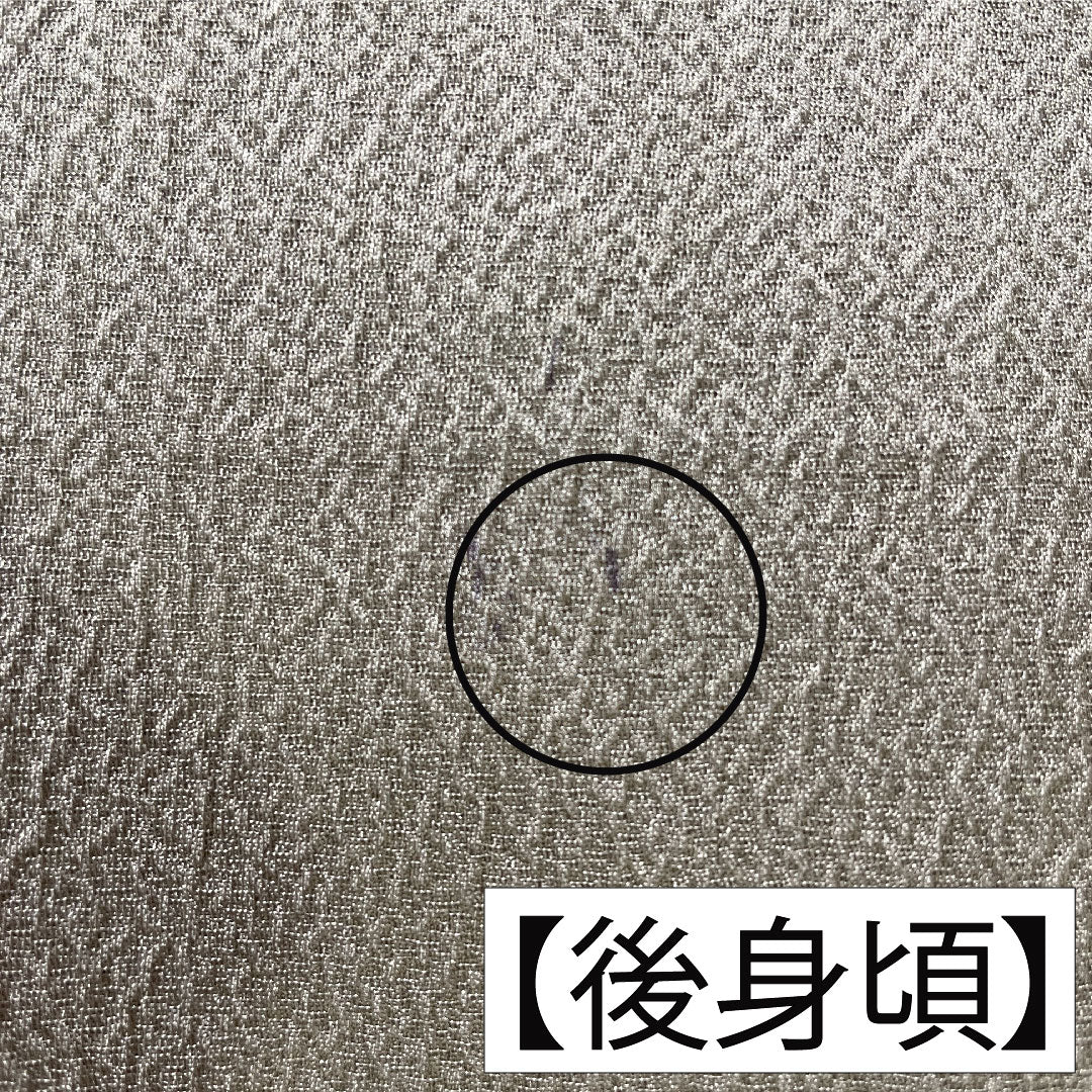Komon, pure silk, length 170.5cm, sleeve length 66.5cm, lined, sand color, scattered petals, A rank, gray, 1115004703622
