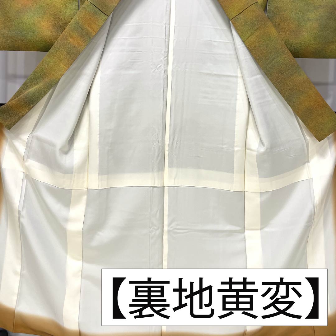 Silk Hōmongi, Rank A, Lined, Length 156cm, Sleeve-to-Sleeve 58.5cm, Bokeh-dyed, Abstract Pattern, Tsukesage, Gradation, 1112007563399