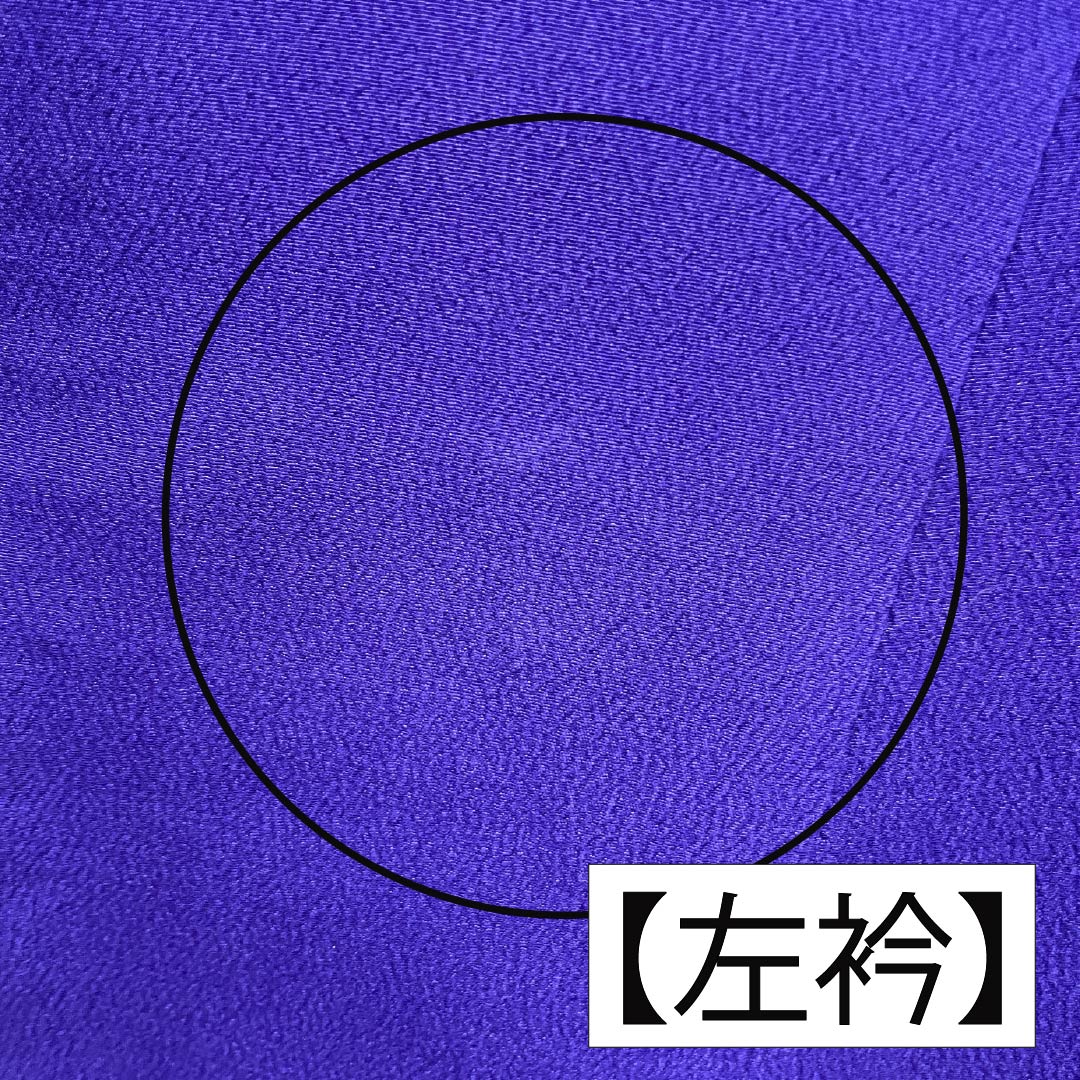 Furisodé Silk A Rank Length 163cm Sleeve-to-sleeve 64cm Lined Blue-purple Kyobingata Auspicious Patterns Mimasu Silk Care Blue Tone 1113002823417