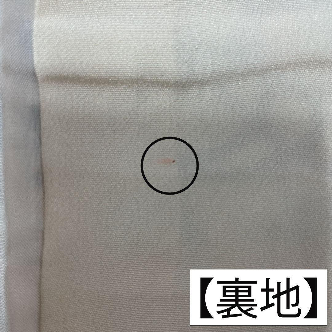 小紋 正絹 身丈154cm 裄丈63cm 袷 乳白色(にゅうはくしょく) 京紅型 吉祥文様 Bランク クリーム系 1115004844215