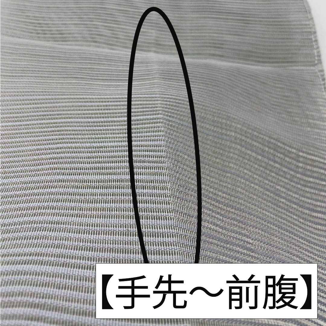 Nagoya obi, pure silk, sky gray, summer obi, vegetable pattern, obi length 373cm, B rank, point pattern, casual, blue, 1124007964317, pine needle style
