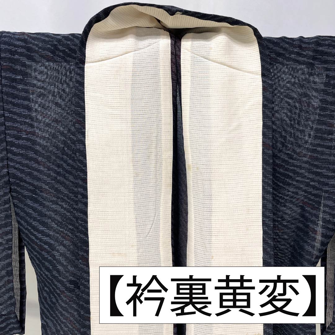 夏物 正絹 紬 Aランク 身丈156cm 裄丈67cm 抽象模様 紗 マルチカラー 1132004323328