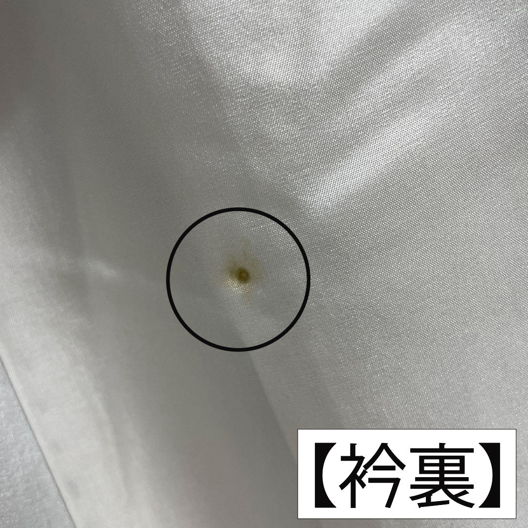 Tsumugi silk, length 160cm, sleeve length 66cm, Noshime Hanairo (flower color), Striped Oshima, with basting thread, A rank, lined, blue, 1116003643417