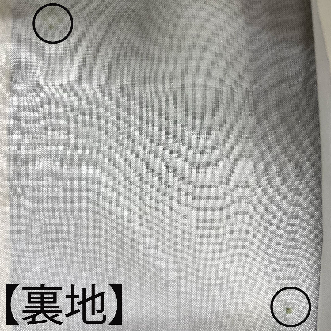 Tsumugi, pure silk, length 162.5cm, sleeve length 64cm, flower pattern, A rank, lined, navy blue, 1116003303418
