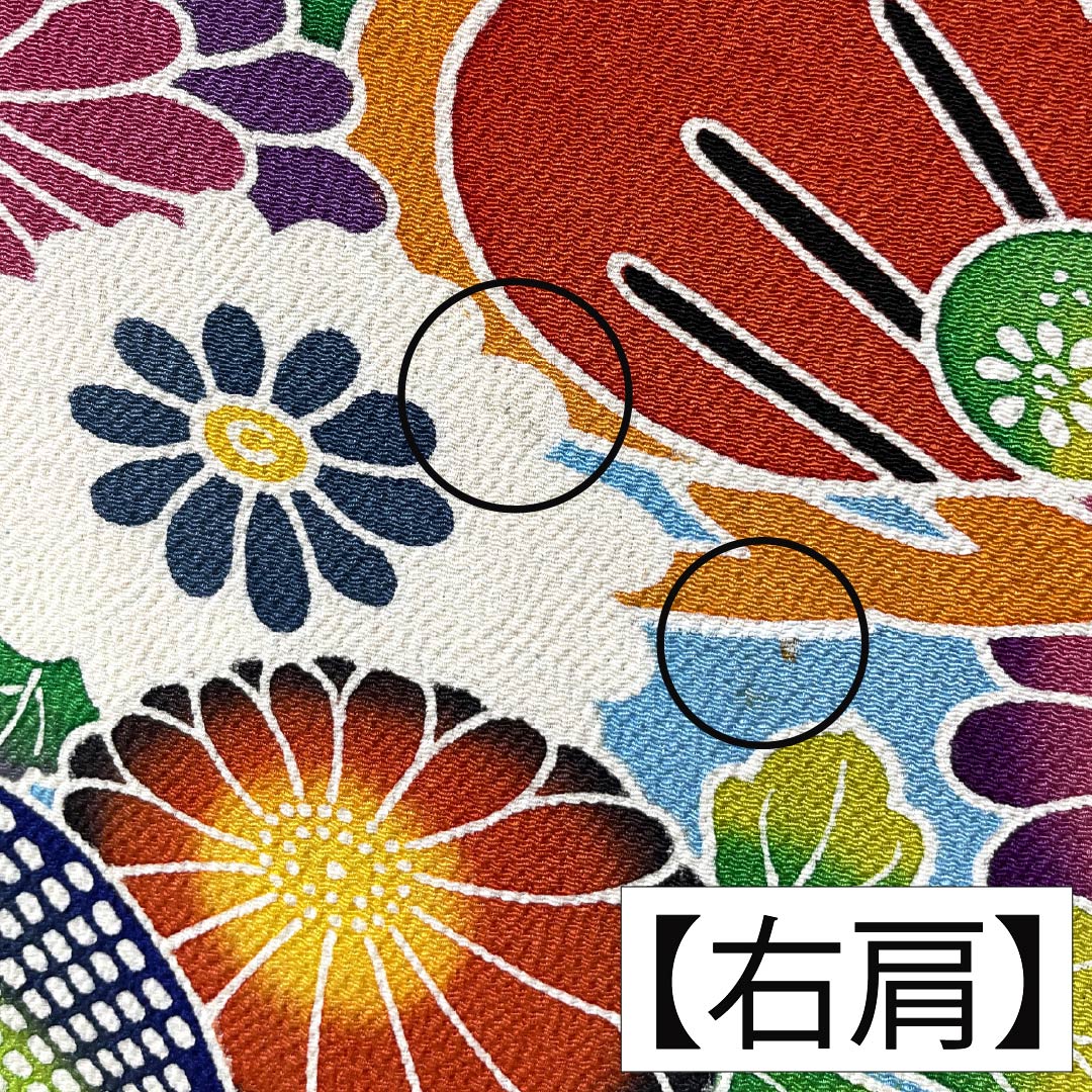 A-rank pure silk furisode kimono (long-sleeved kimono), length 166.5cm, sleeve length 64.5cm, lined, light blue, Kyoto Bingata crepe fabric, auspicious plum and pine motifs, light blue, product number 1113002543524