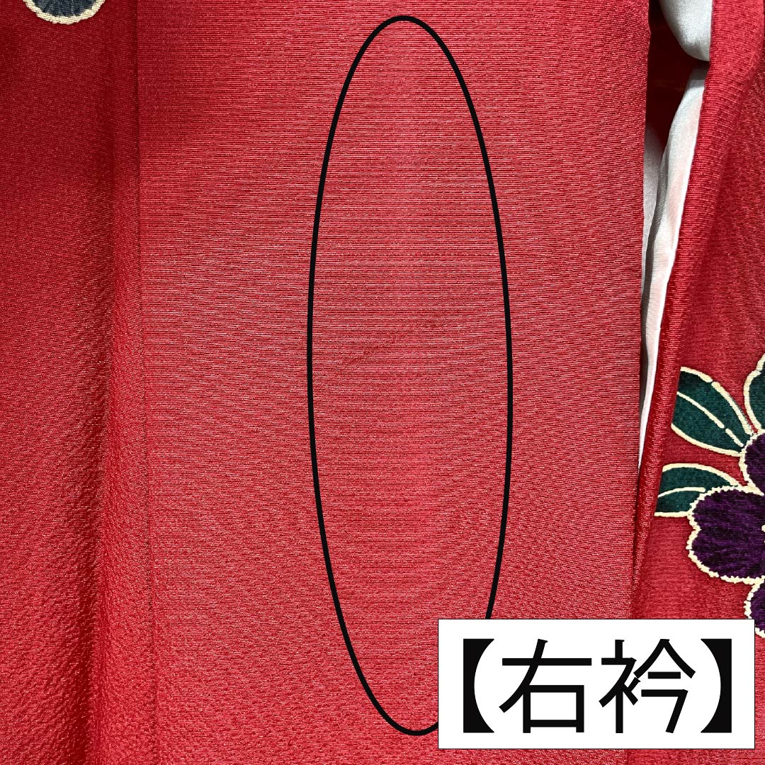 振袖 正絹 Aランク 身丈164cm 裄丈69cm 袷 真紅色(しんくいろ) 京紅型 吉祥文様 赤系 1113002963412
