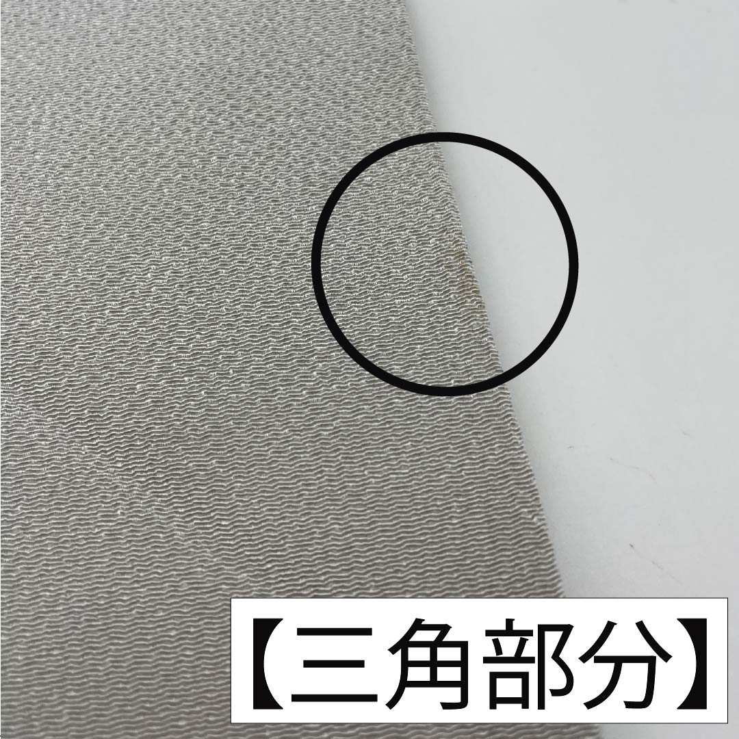 名古屋帯 薄鼠色(うすねずいろ) ちりめん地 丸に花模様 染め帯 帯丈358cm 正絹 Aランク ポイント柄 セミフォーマル グレー系 1124007163322 名古屋仕立て