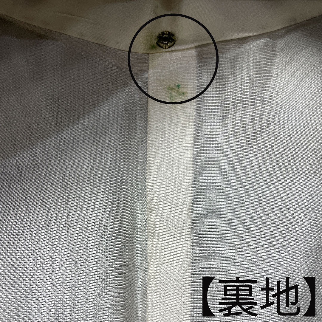 Oshima Tsumugi, Length 160.5cm, Sleeve length 63.5cm, Weft Kasuri, Yukiwa, Pure Silk, A Rank, Awase, Navy Blue, 1116002823418
