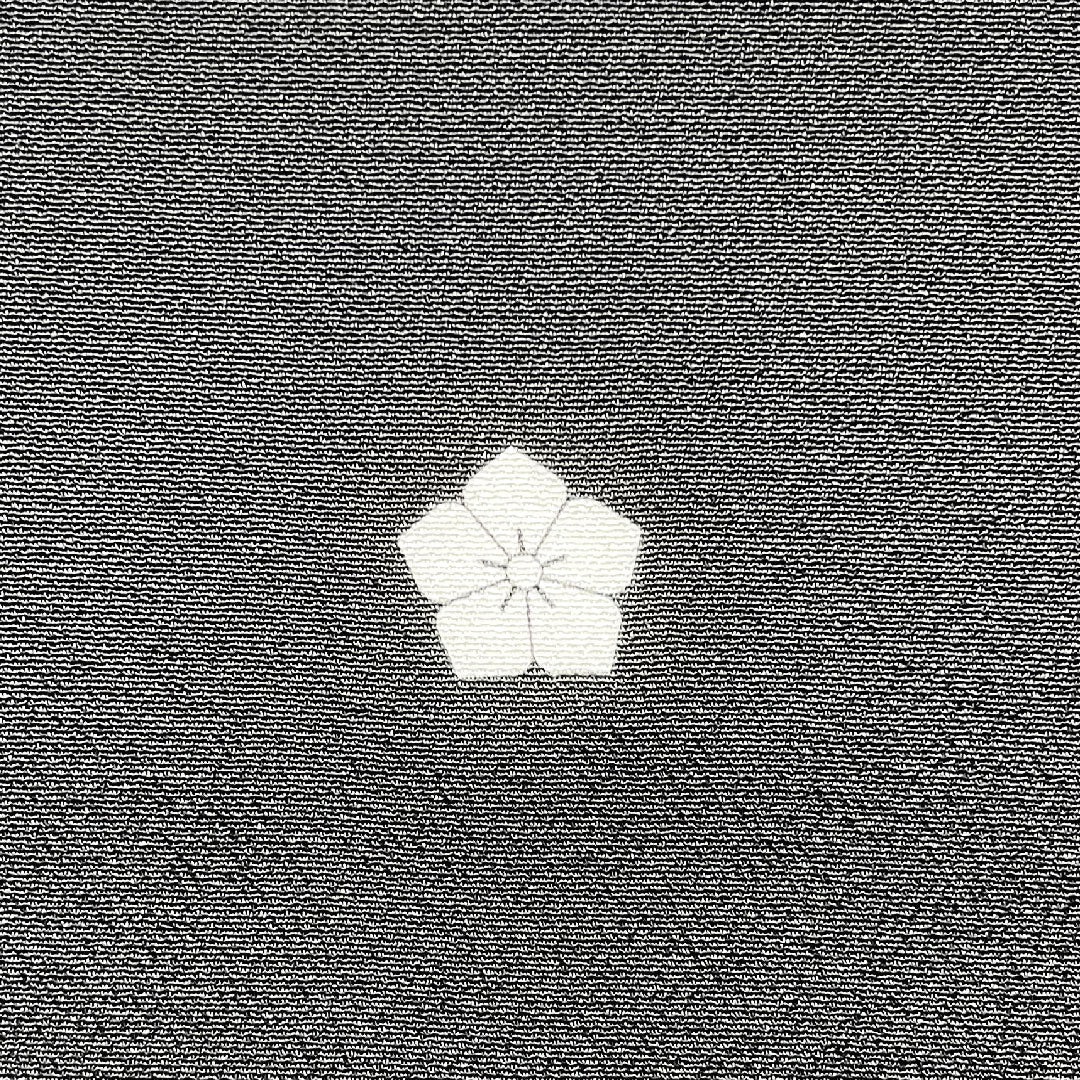 Black formal kimono, length 152cm, sleeve length 63cm, lined, artist's work, Kyoto Yuzen, rock garden pattern, bellflower, pure silk, A rank, five crests, black, 1111000923210