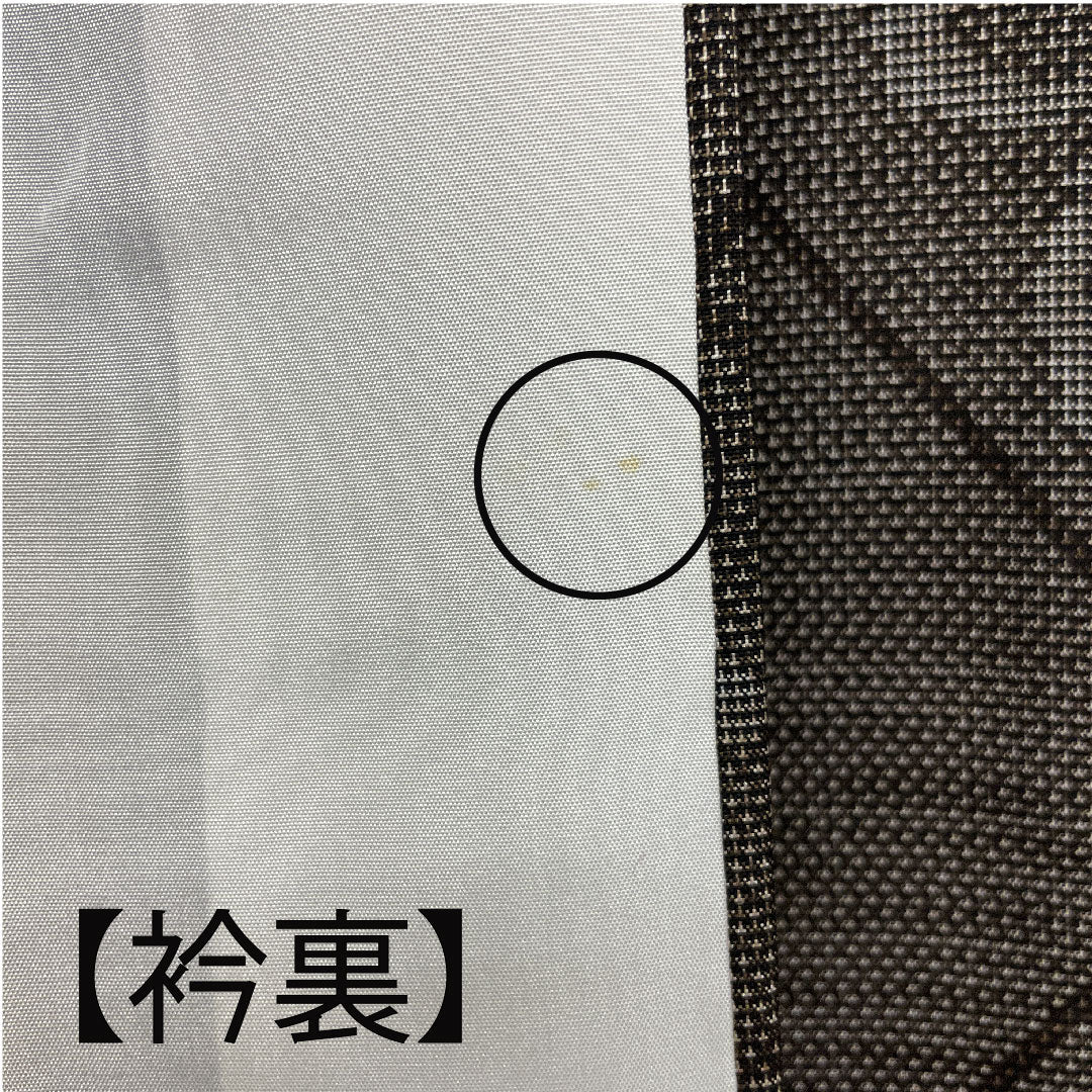大島紬 身丈154cm 裄丈62cm 経緯絣 幾何学模様 正絹 Aランク 袷 茶系 1116001223214