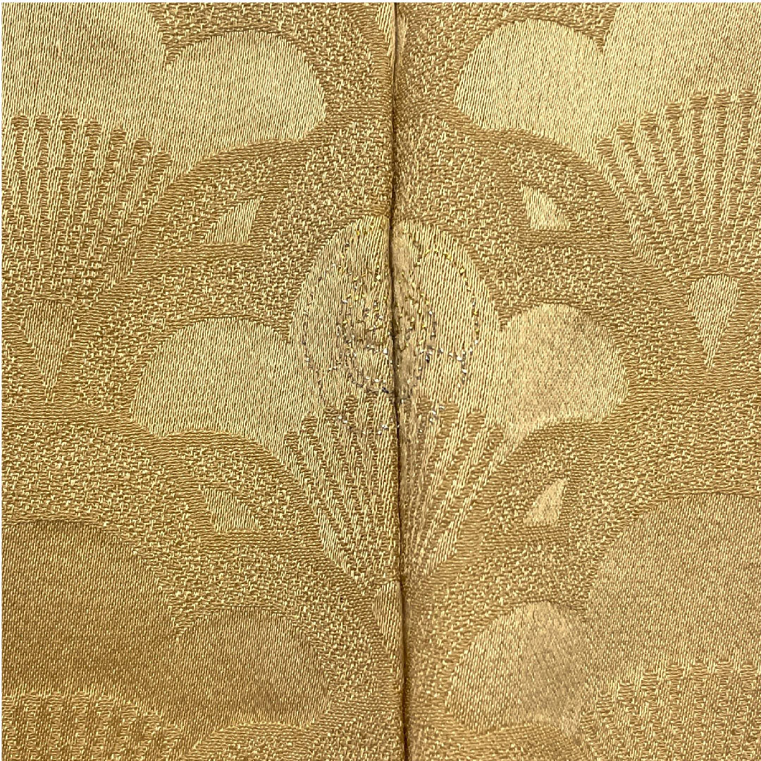 色無地 梅 木瓜 身丈162.5cm 裄丈63.5cm 袷 正絹 Aランク 黄系 1114000393423