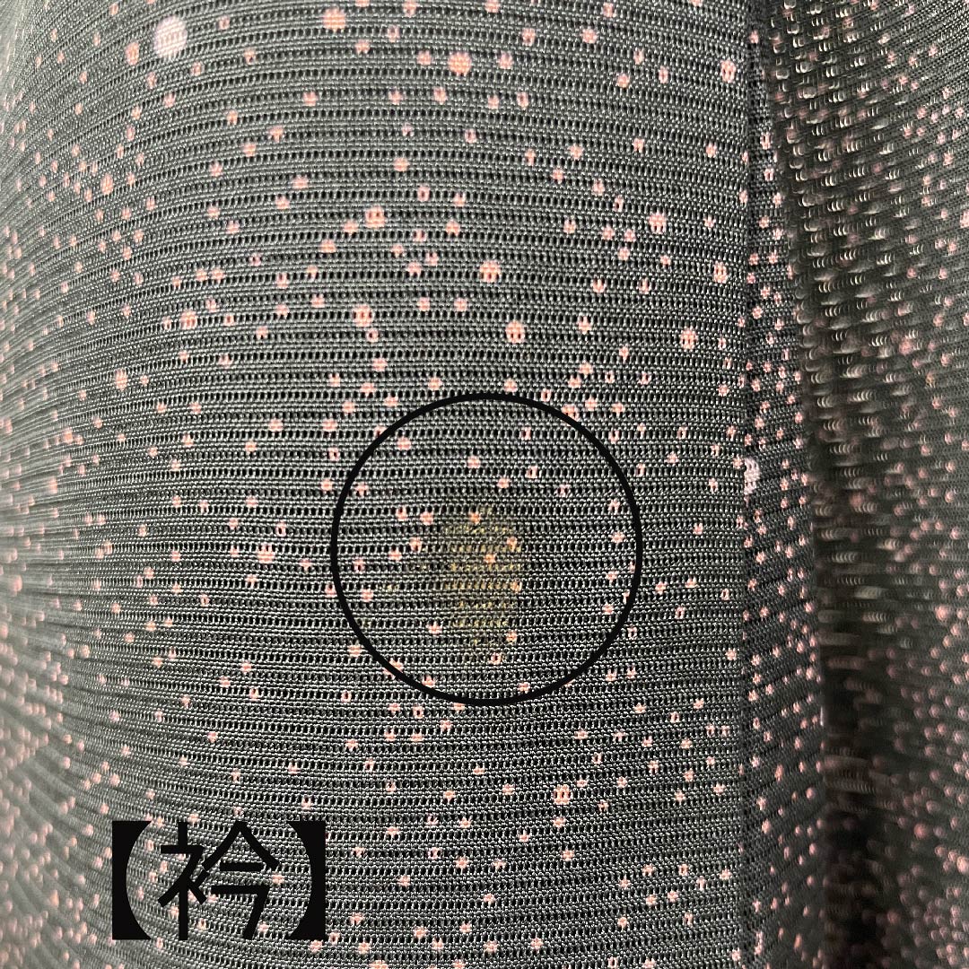 Summer pure silk komon length 163.5cm sleeve length 65cm black polka dot silk A rank black 1132000113410