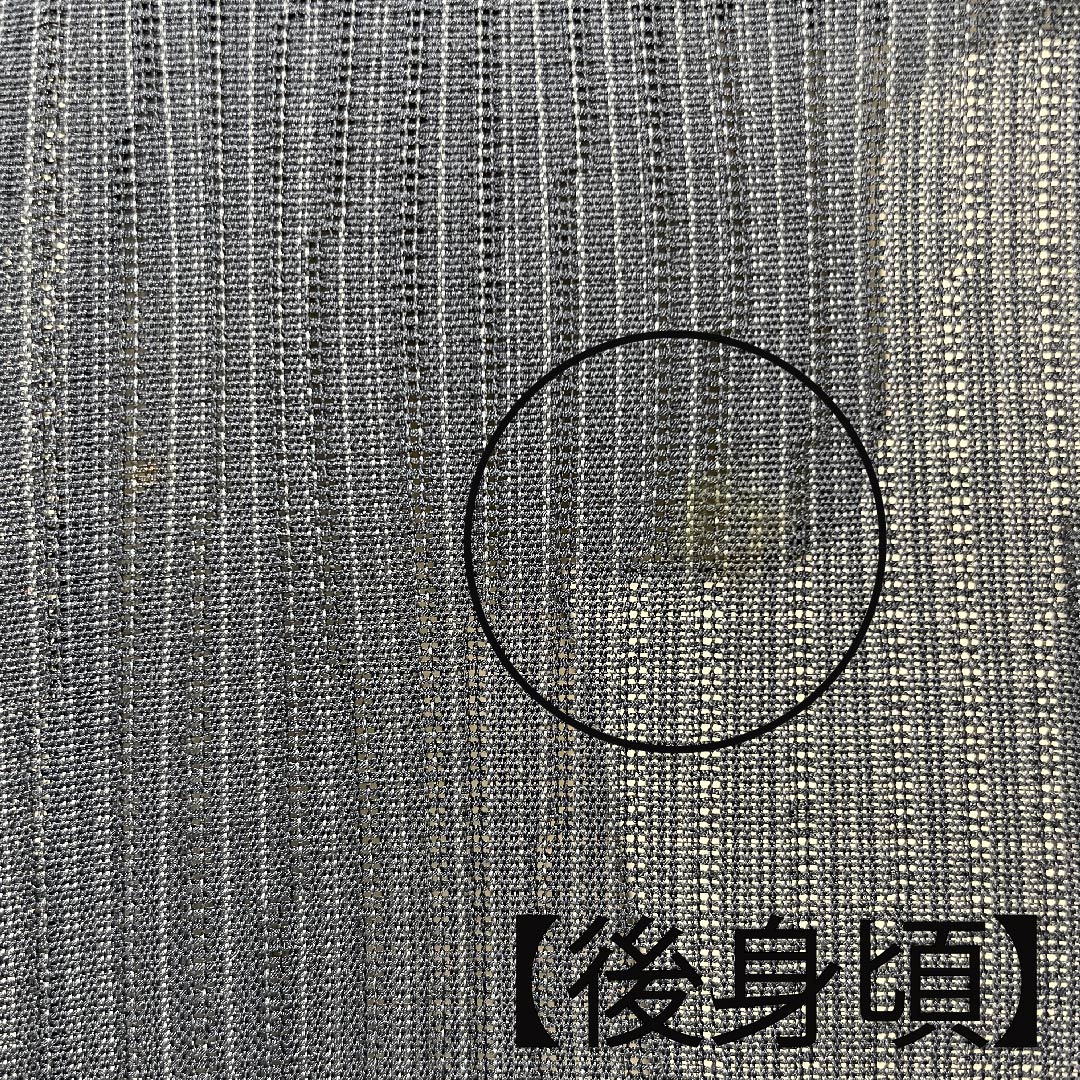 夏物 正絹 小紋 身丈162.5cm 裄丈65cm 錫紵色(しゃくじょいろ) 露芝 紗 Aランク 紺系 1132000193418