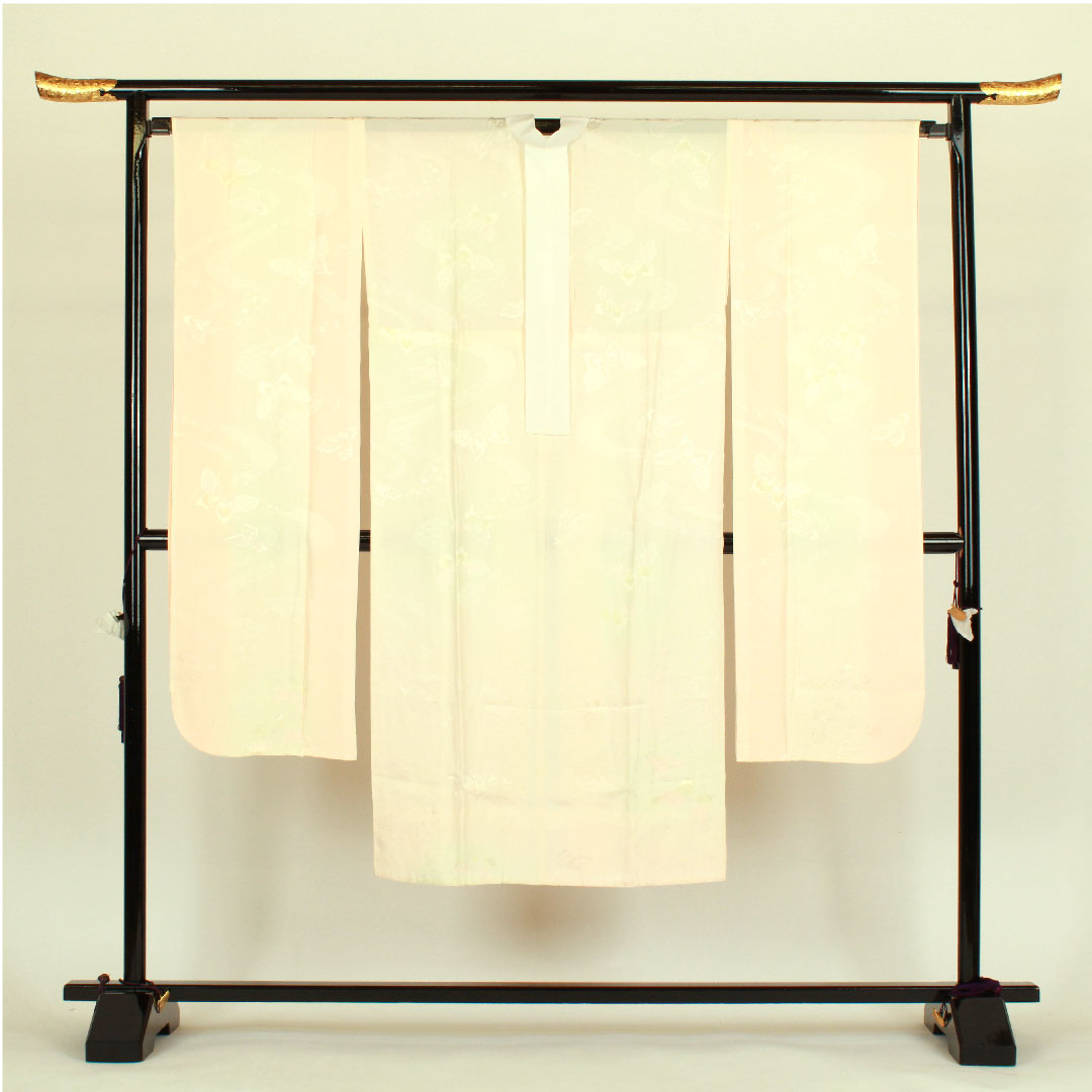 振袖+長襦袢セット 身丈169.5cm 裄丈68cm 袷 京紅型 蝶 菊 菖蒲 正絹 Aランク 黄系 1113000453523