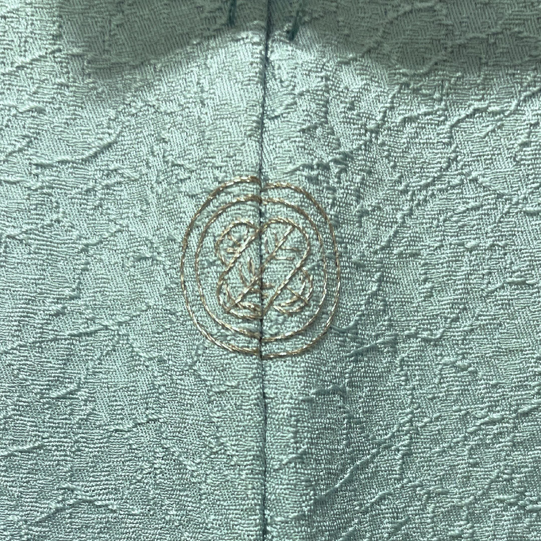 Plain color, pure silk, length 157.5cm, sleeve length 62.5cm, Kinuta celadon color, silk, round with different hawk feathers, basting thread included, unused, lined, S rank, light blue, 1114001452324