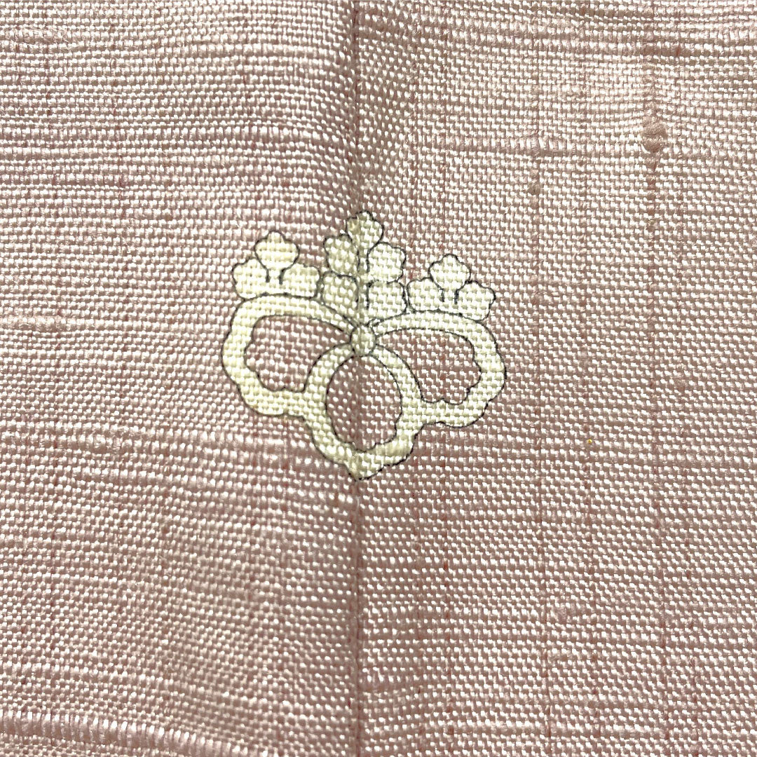 Plain color, pure silk, length 163cm, sleeve length 64cm, pale white, pongee, one crest, medium shade, five-three paulownia, lined, S rank, purple, 1114001812420