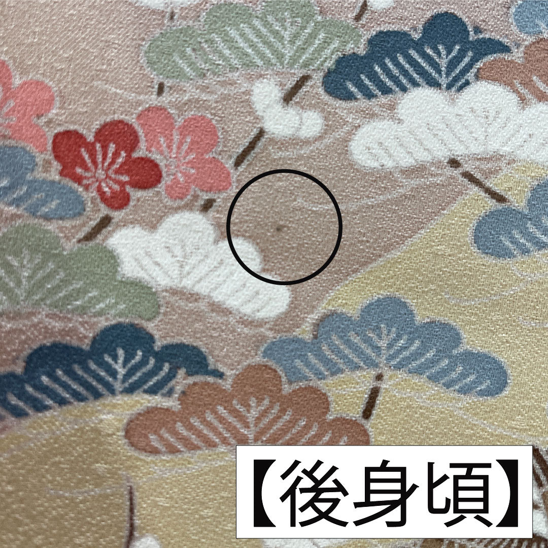 訪問着 正絹 袷 身丈160.5cm 裄丈63cm 白梅色(しらうめいろ) 京友禅 茶屋辻模様 Bランク ピンク系 1112005894413