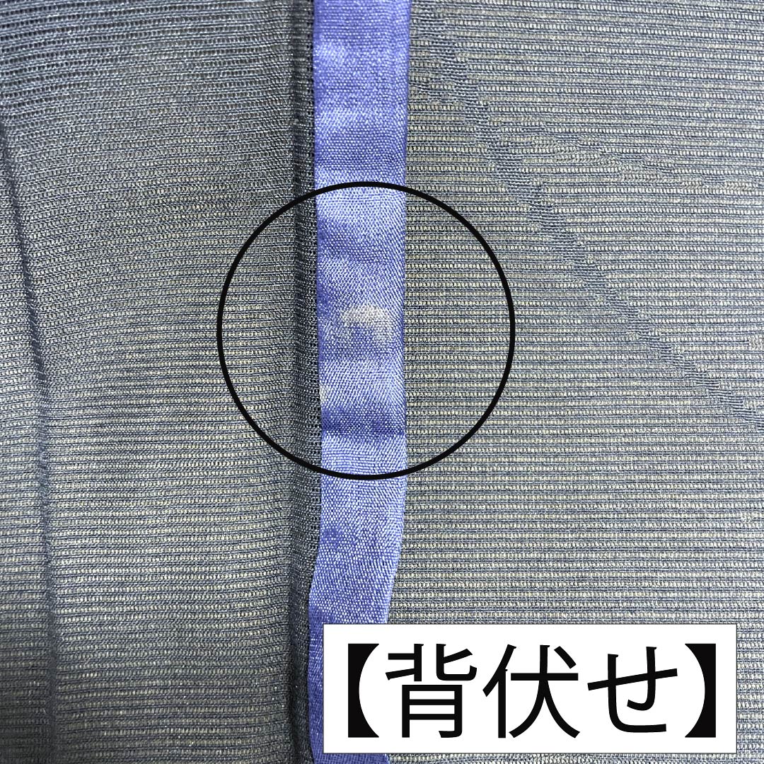 夏物 正絹 色無地 Aランク 身丈159.5cm 裄丈64.5cm 濃紺色(のうこんいろ) 草花模様 紋紗 紗 紺系 1132003723318
