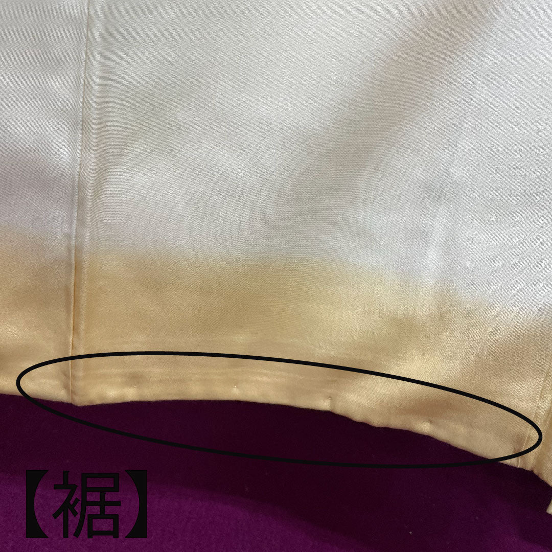 小紋 正絹 身丈153.5cm 裄丈63cm 袷 ぼかし染 花模様 Sランク グラデーション系 1115004032299