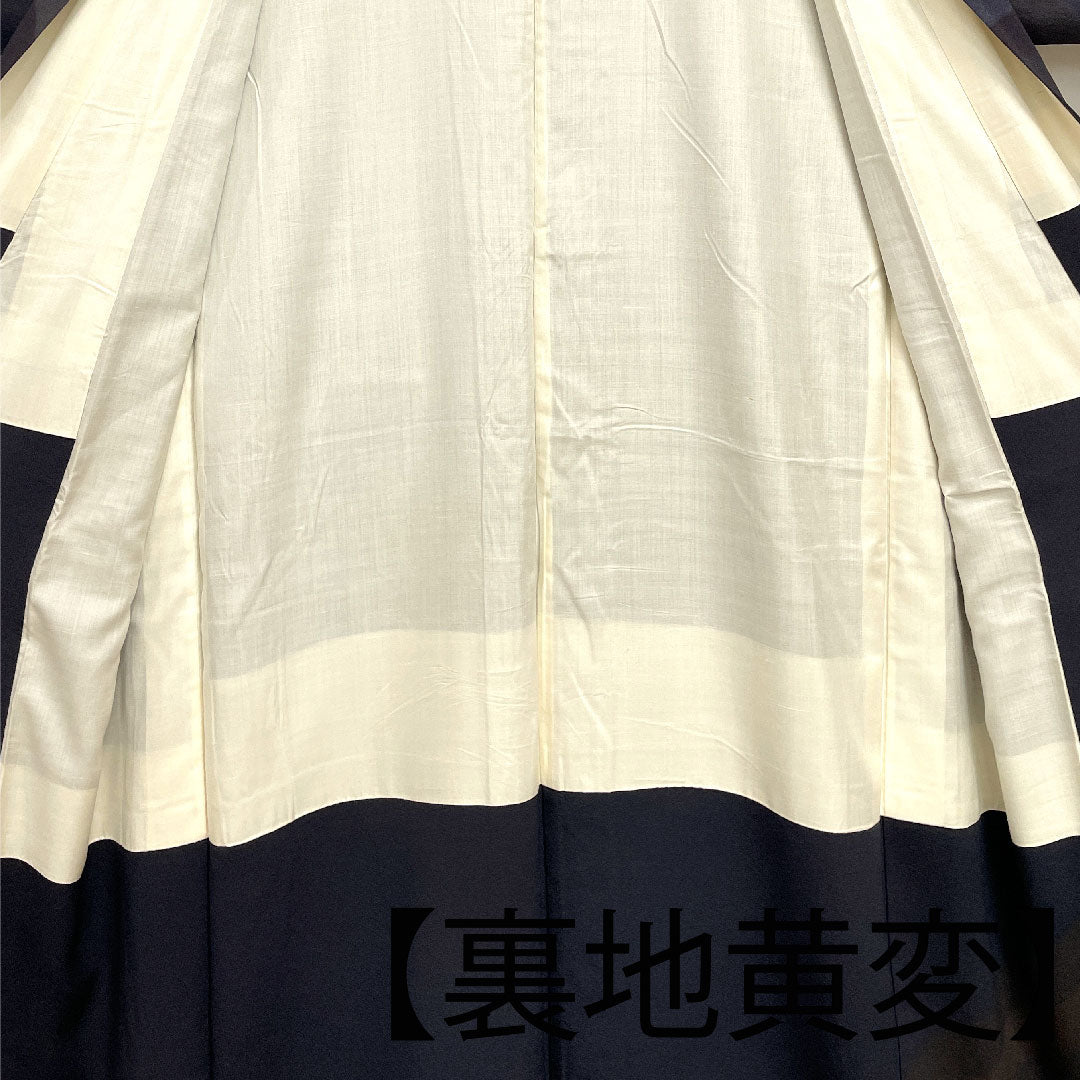 小紋 身丈168cm 裄丈66cm 袷 ぼかし染 抽象模様 正絹 Aランク グラデ 1115002363599