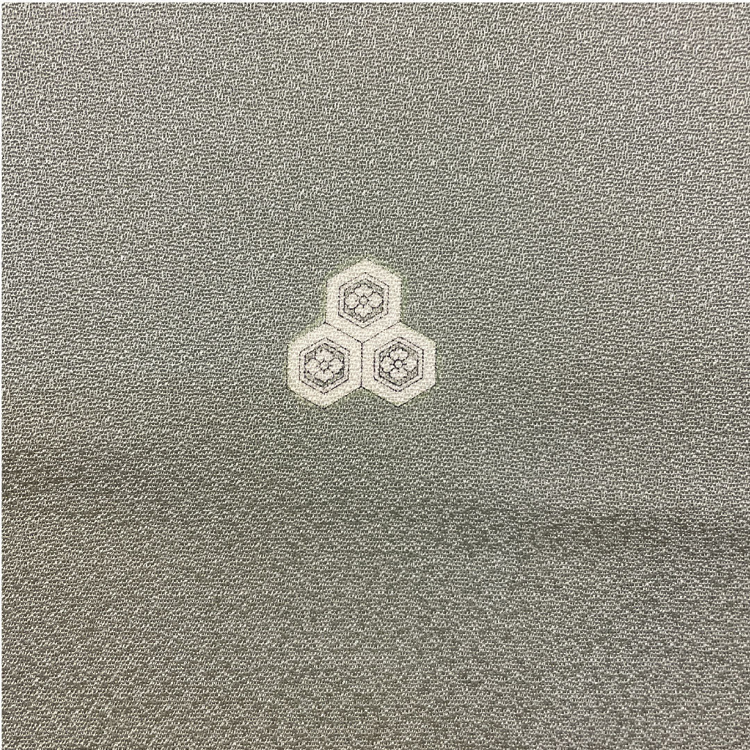 Colored Tomesode, Length 158cm, Sleeve Length 64cm, Awase, Daimyo Pattern, Pure Silk, A Rank, Three Crests, Green, 1111000123319