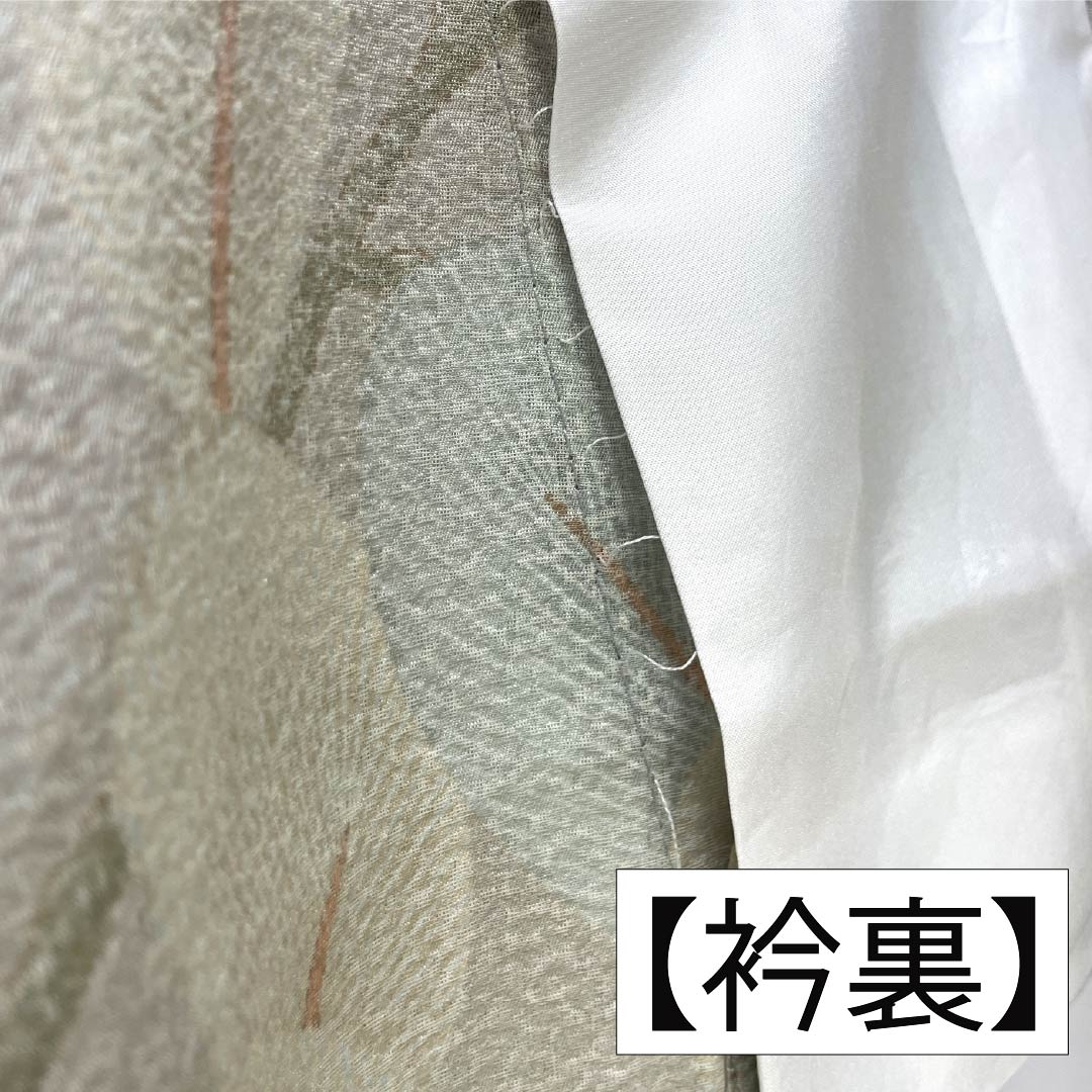 小紋 ポリエステル 身丈166cm 裄丈66cm 単衣 消炭鼠色(けしずみねずみいろ) 洗える着物 抽象柄 Aランク グレー系 1115005113522