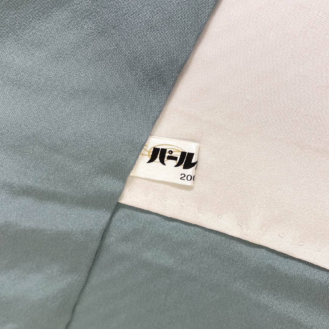 Komon (small pattern) silk, S rank, length 170cm, sleeve length 68cm, lined, rust-light blue (sabi asagiiro), tie-dyed, four-fold, pearl-tone finish, with basting thread, blue-based, product number 1115006572617