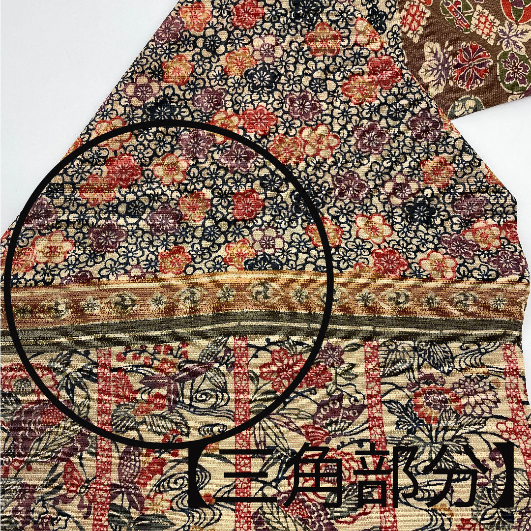 Nagoya obi, stencil-dyed obi, auspicious pattern, obi length 361cm, pure silk, B rank, full length, casual, gradation, 1124002594399, Nagoya style